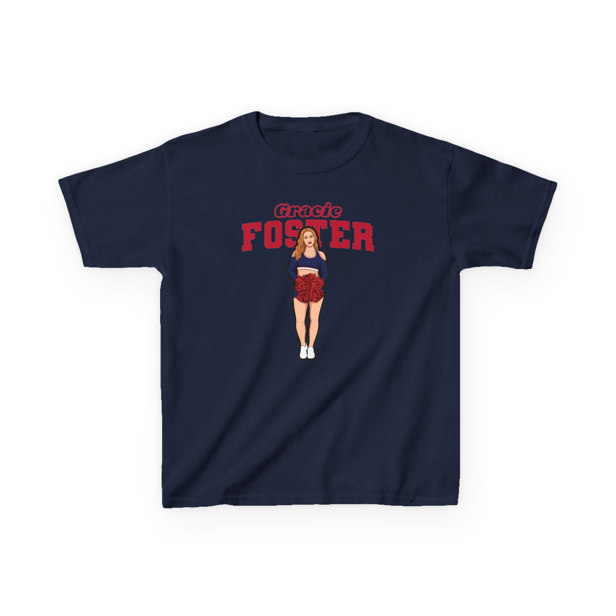 Youth Tee — character_name_arch in Navy