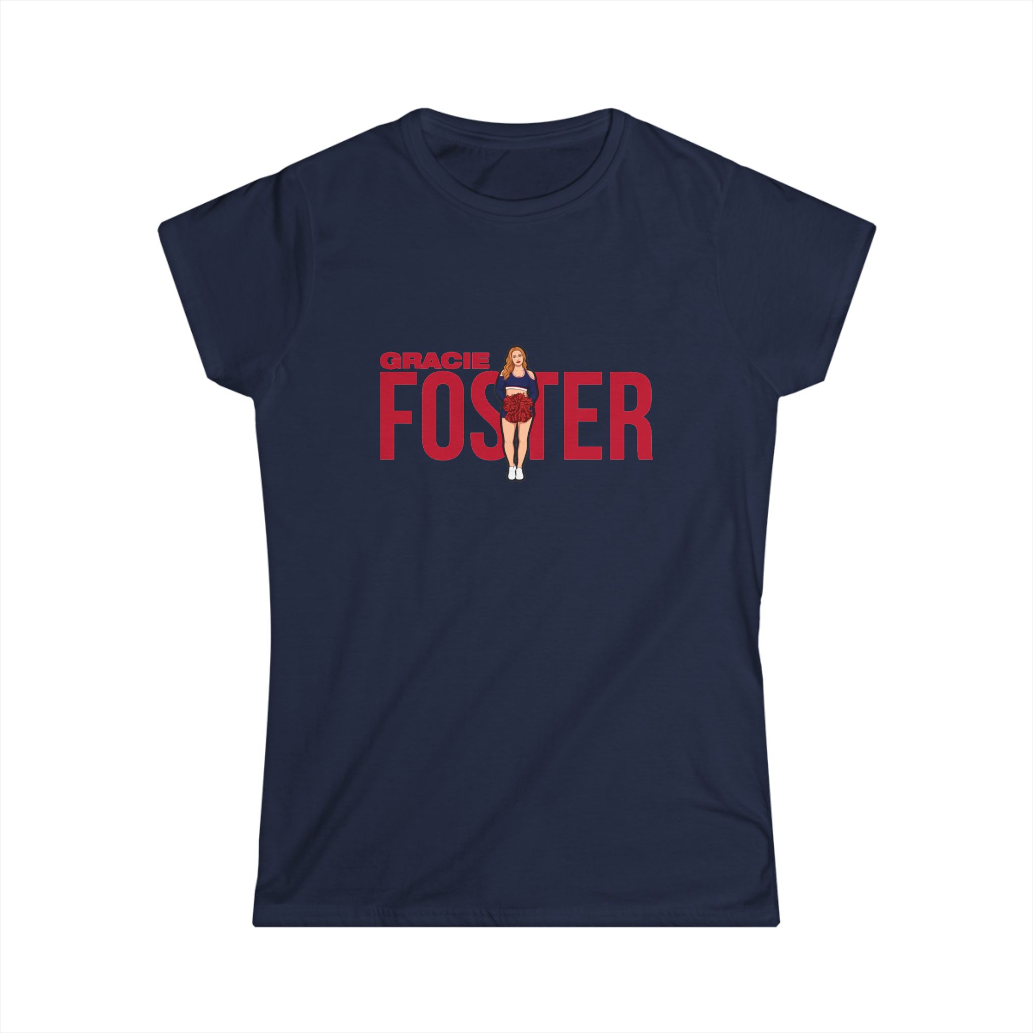 Women's Softstyle Tee — character_player_name in Navy