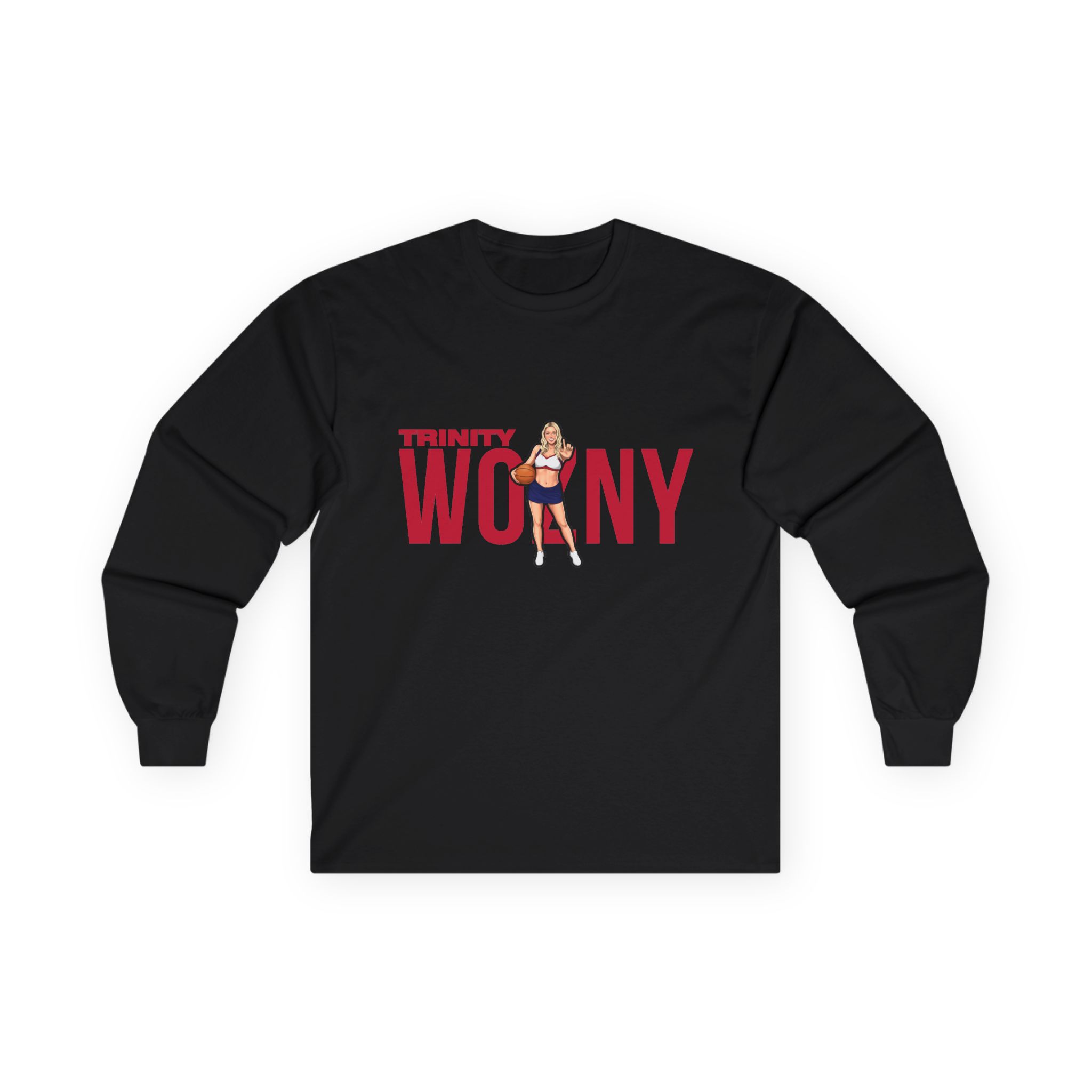 Long Sleeve Tee — character_player_name in Black