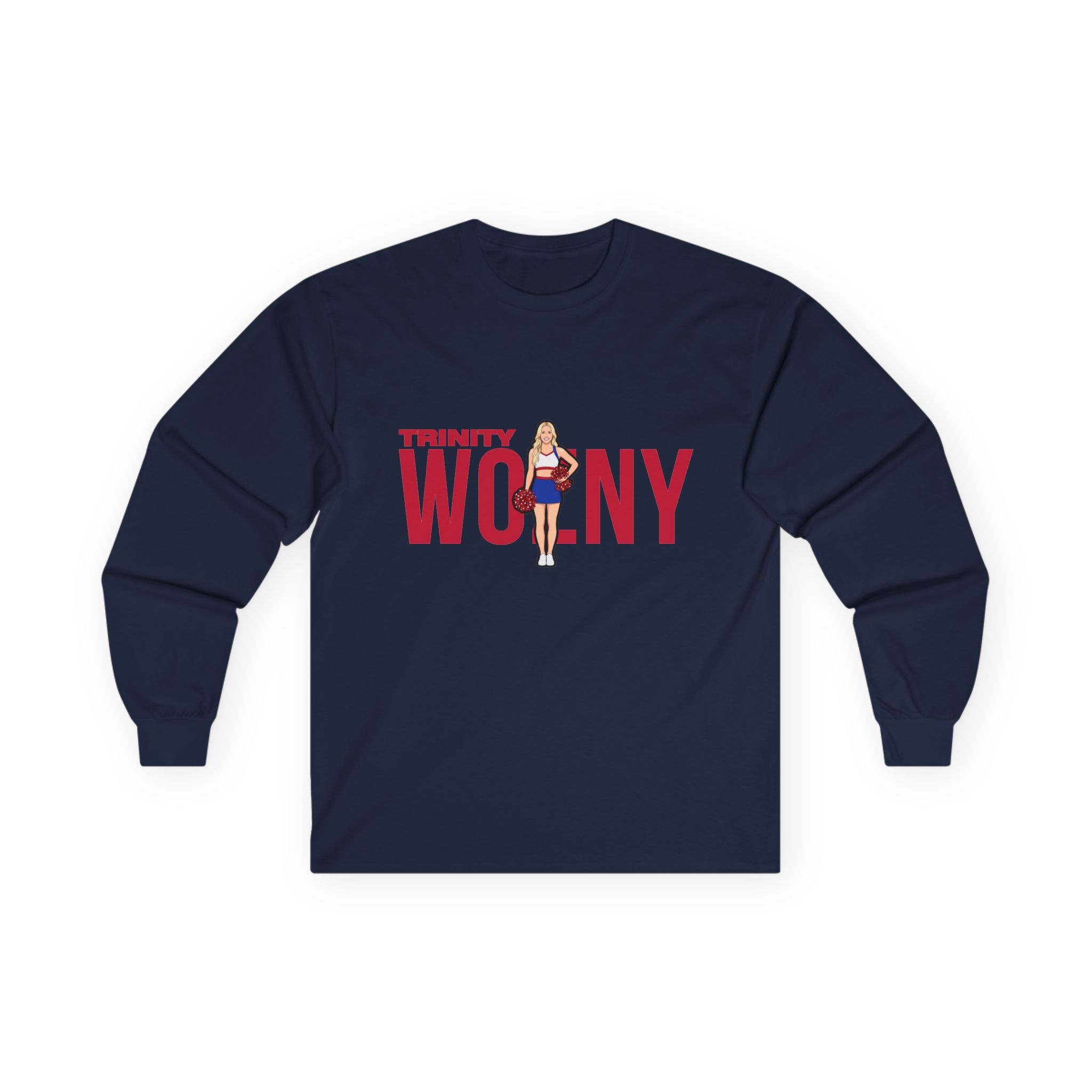 Long Sleeve Tee — character_player_name in Navy