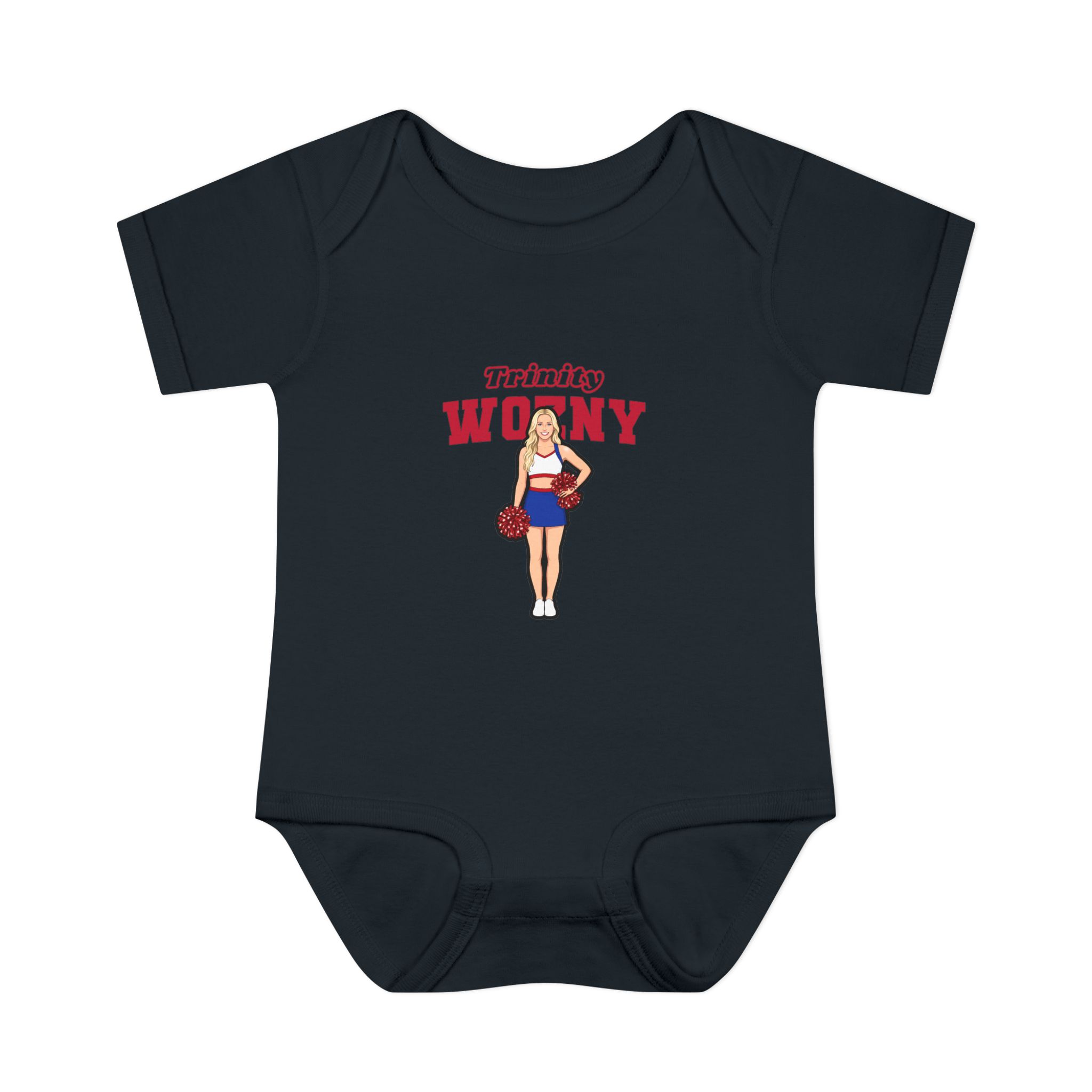 Baby Onesie — character_name_arch in Black