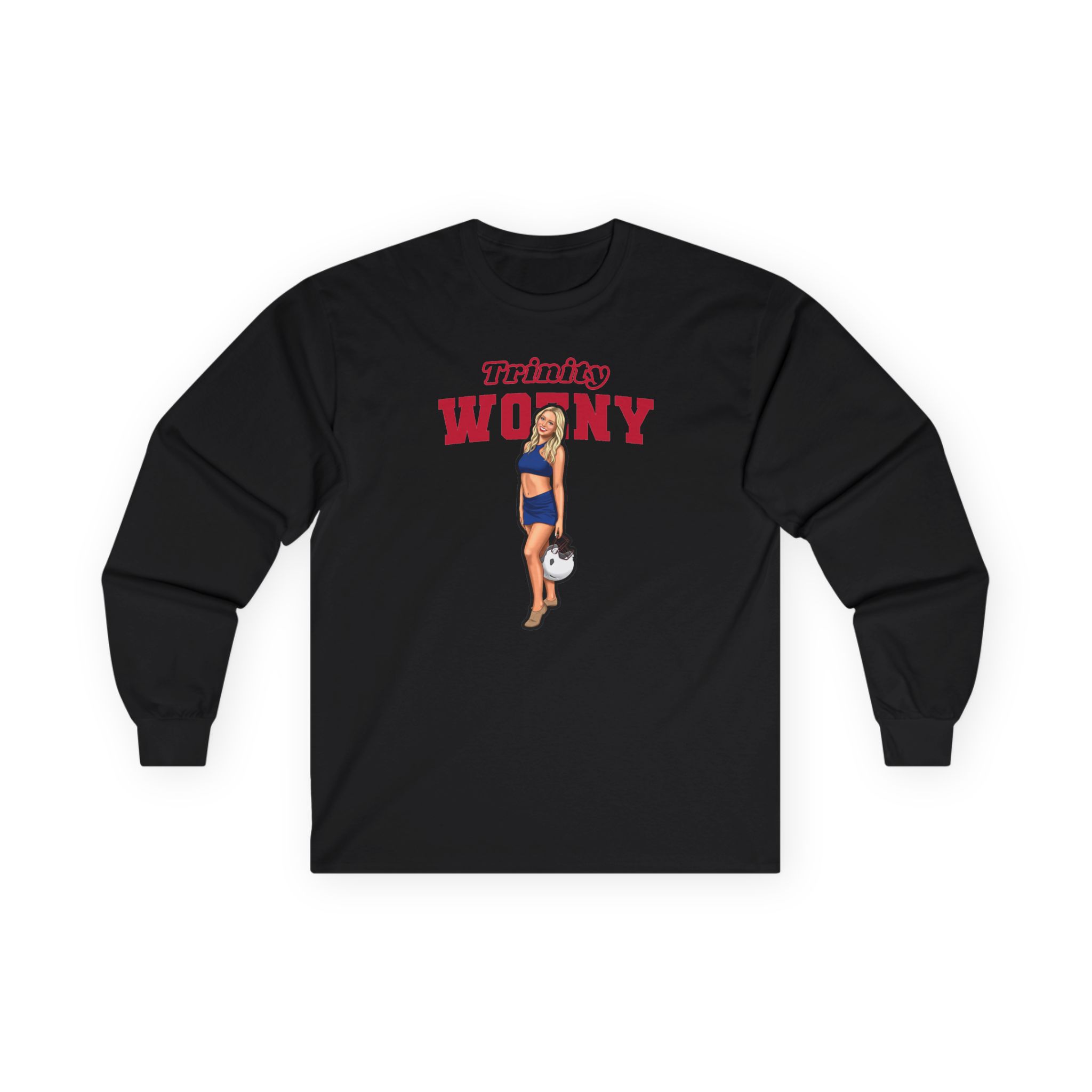 Long Sleeve Tee — character_name_arch in Black