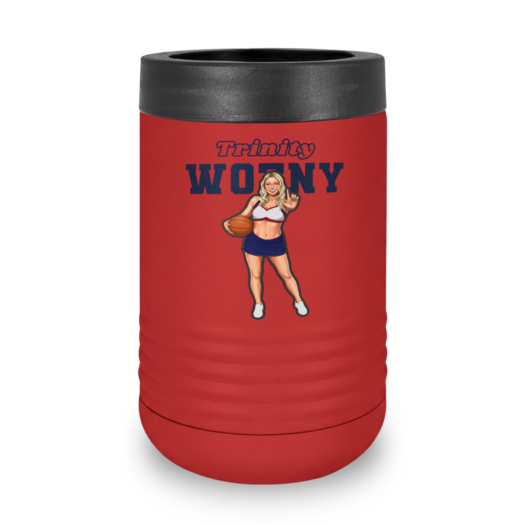 Stainless Can Cooler — character_name_arch in Red