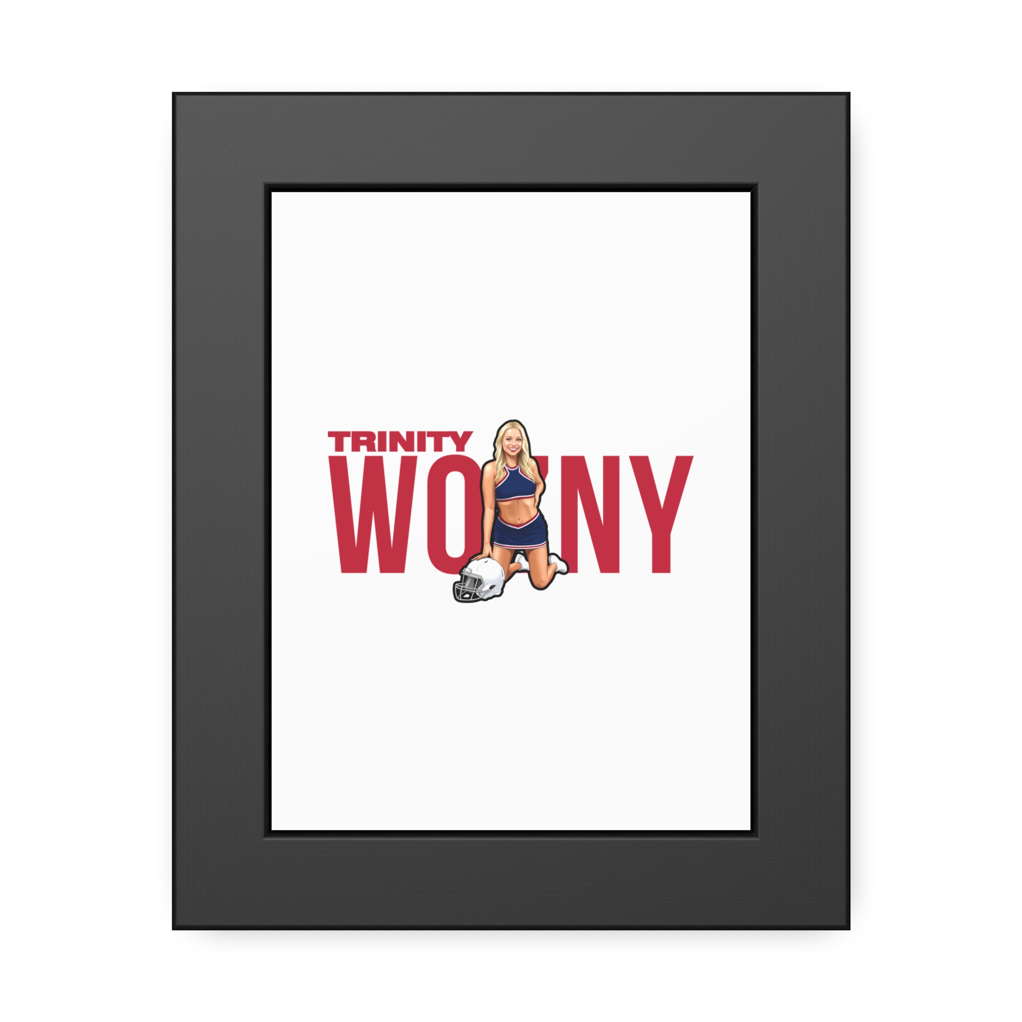 Framed Poster — character_player_name in Black