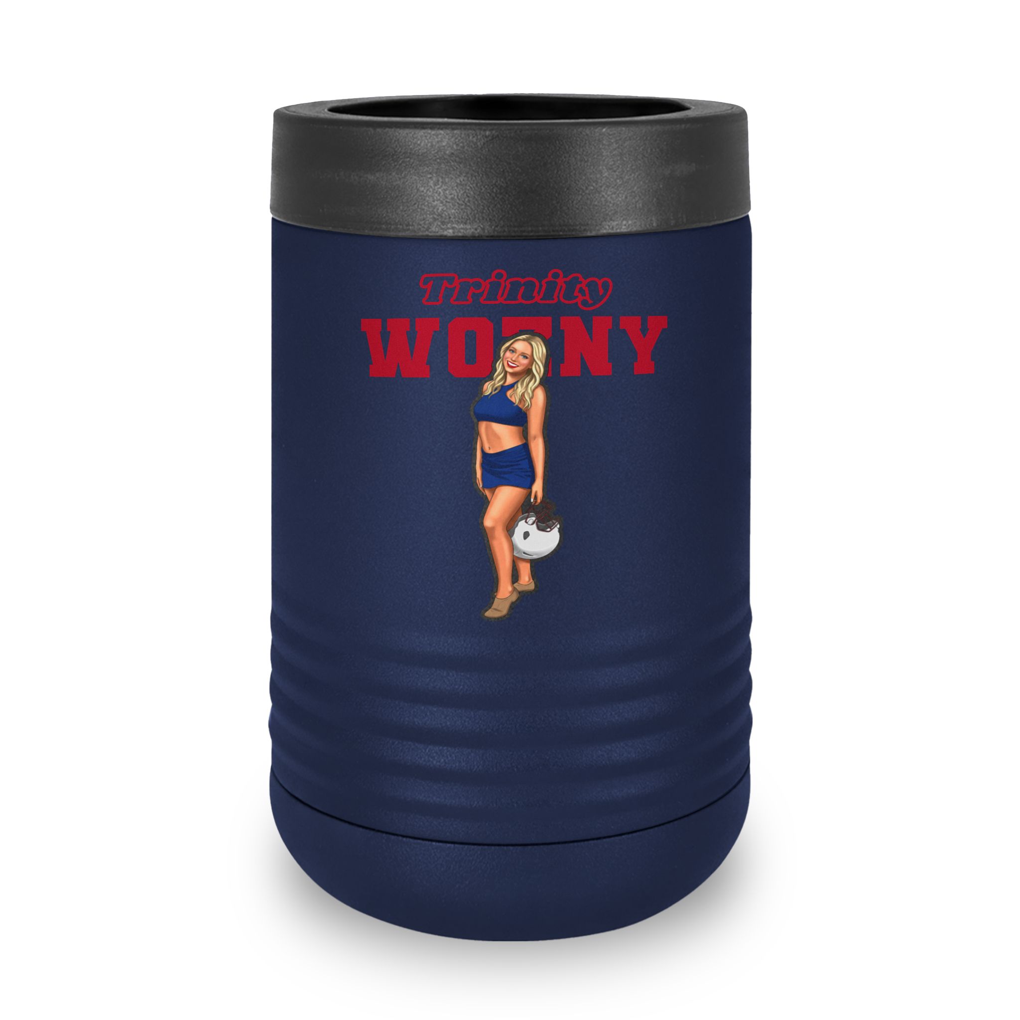 Stainless Can Cooler — character_name_arch in Navy