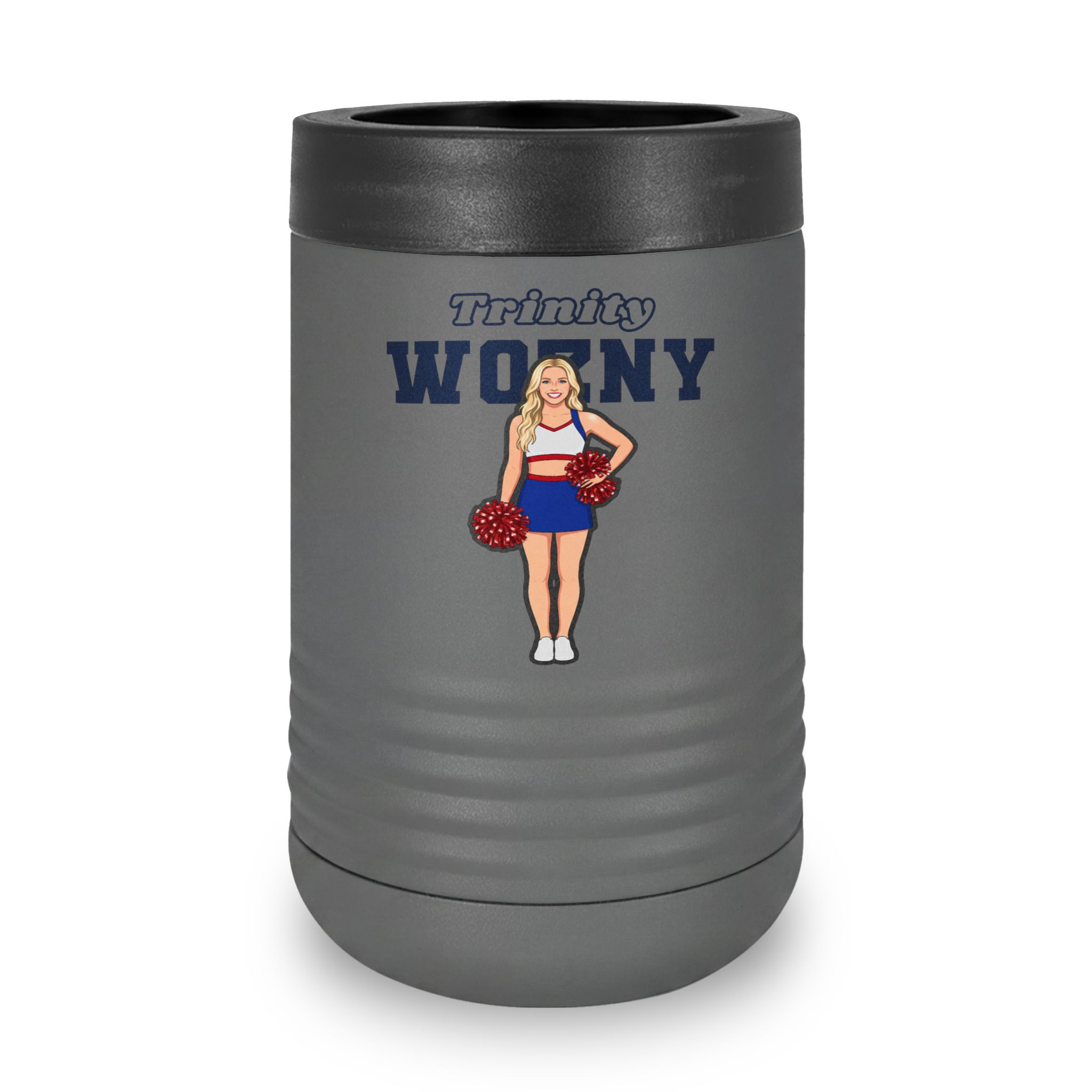 Stainless Can Cooler — character_name_arch in Grey