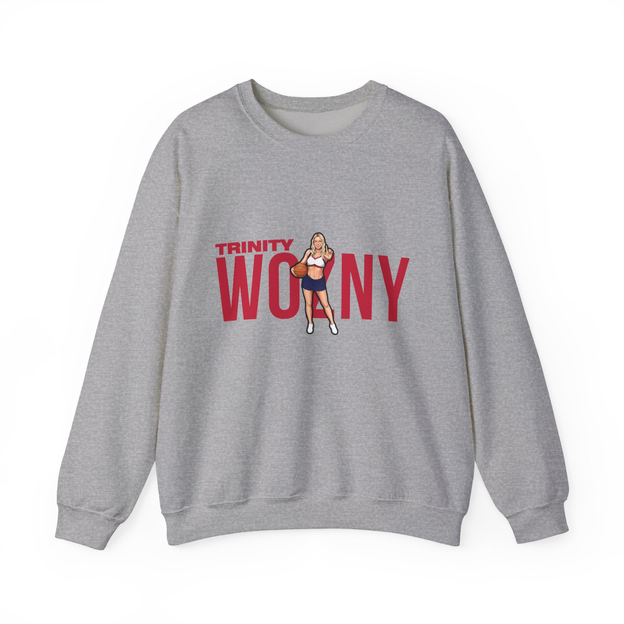 Crewneck Sweatshirt — character_player_name in Grey