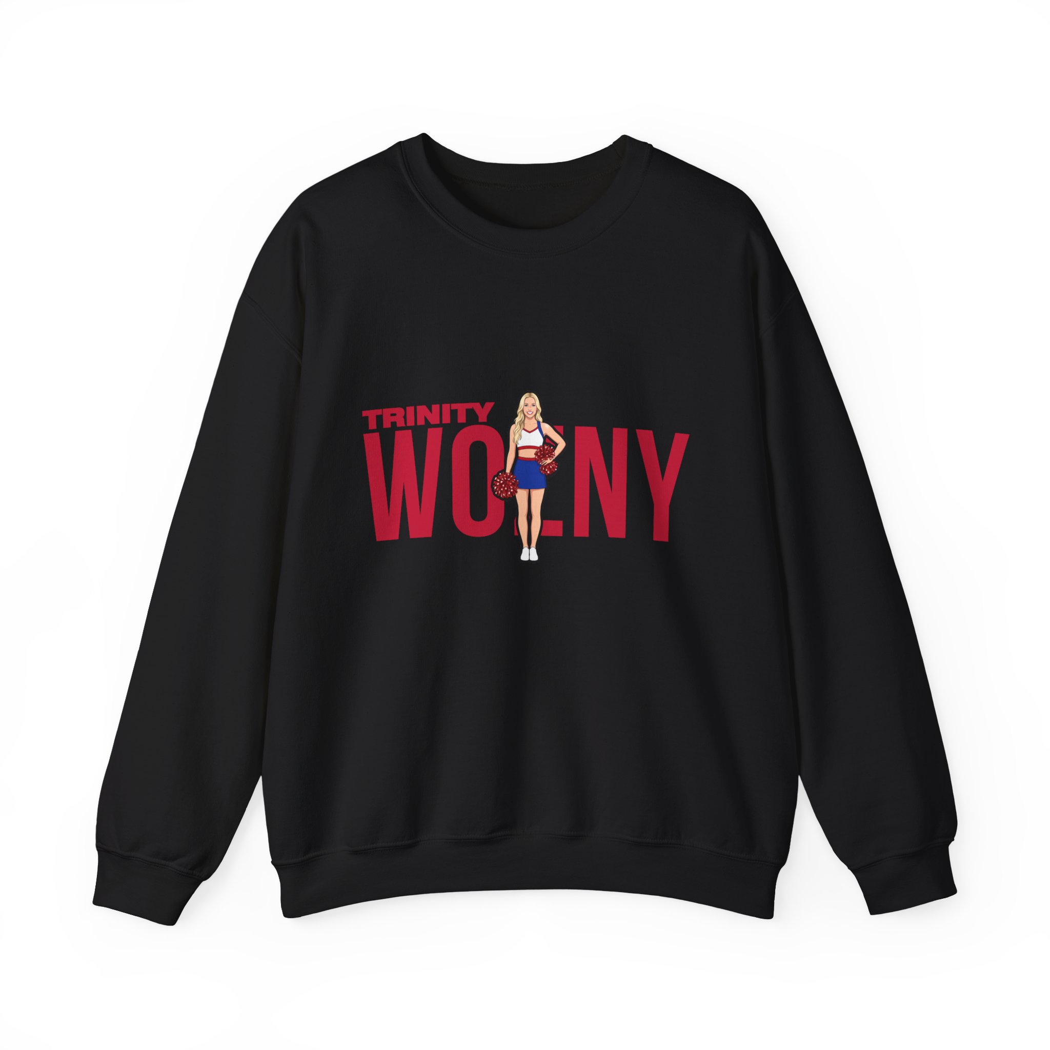 Crewneck Sweatshirt — character_player_name in Black