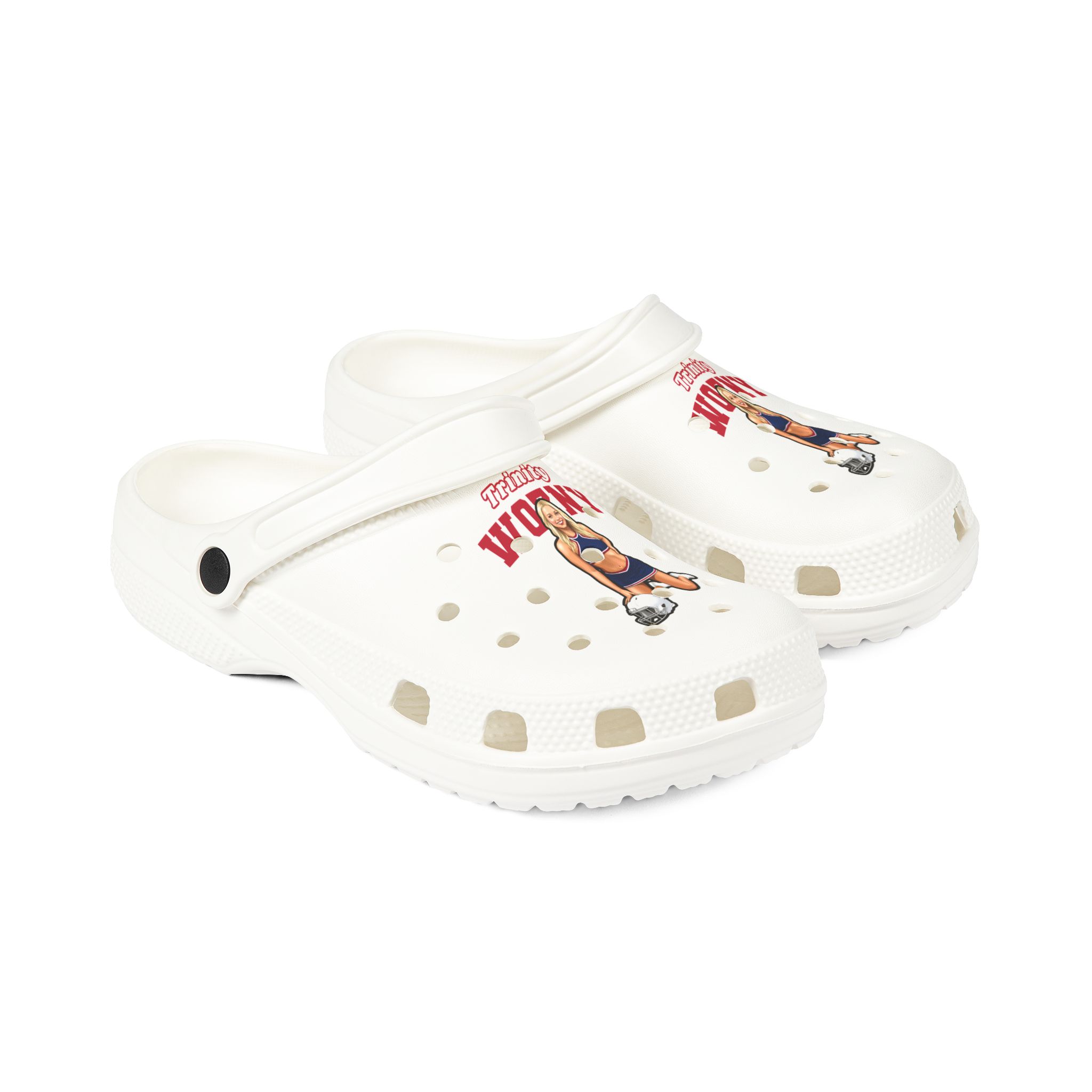 Rubber Clogs — character_name_arch in White