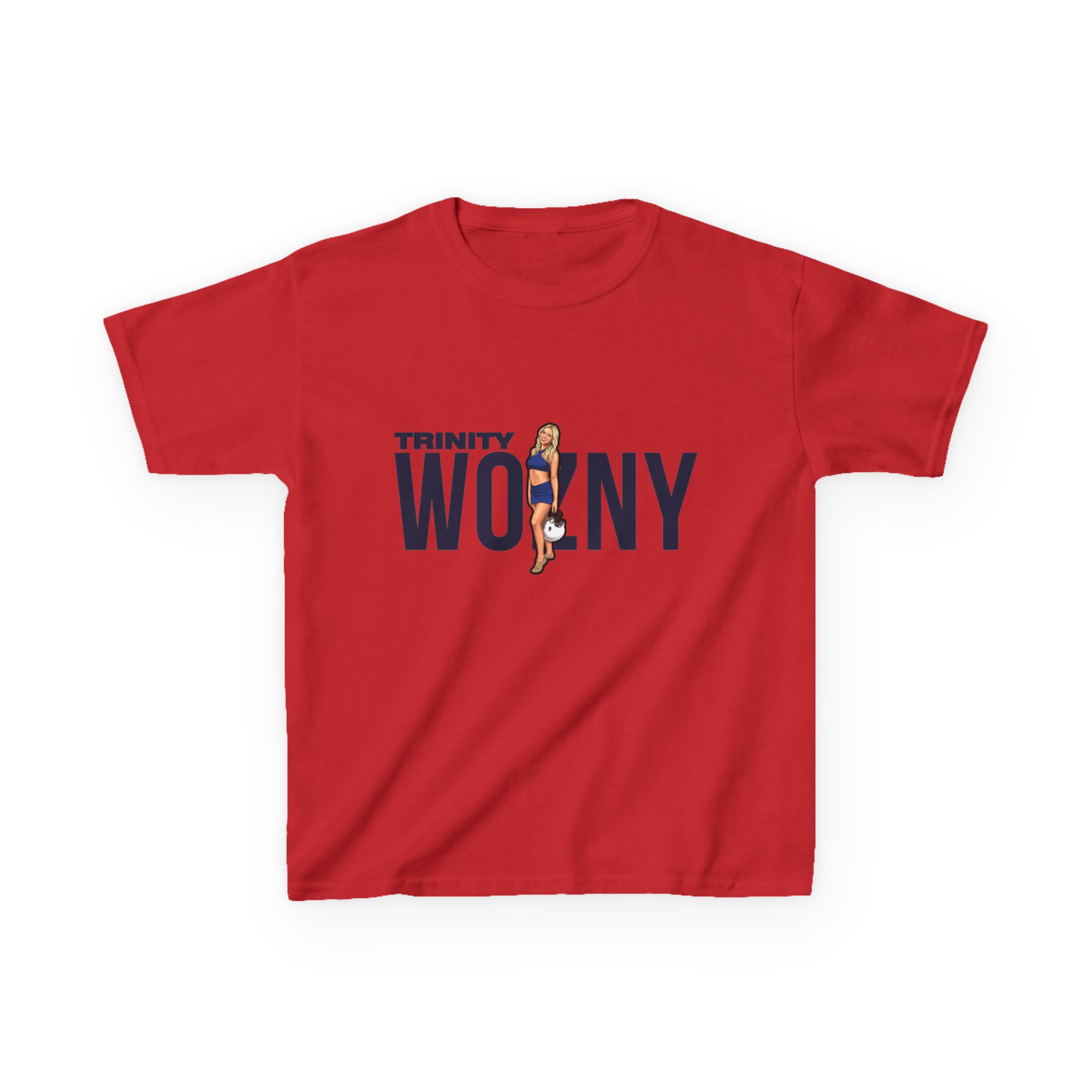 Youth Tee — character_player_name in Red