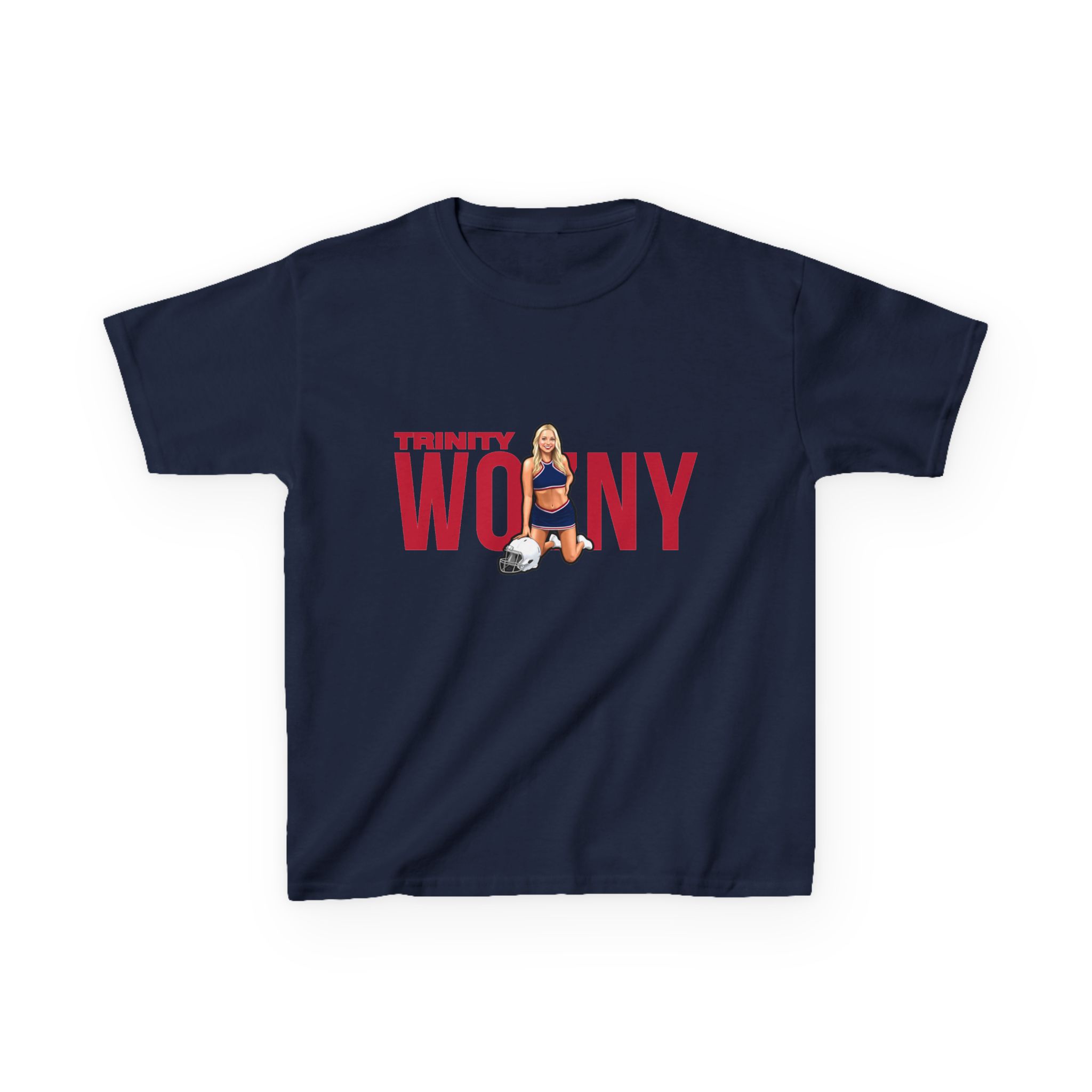 Youth Tee — character_player_name in Navy