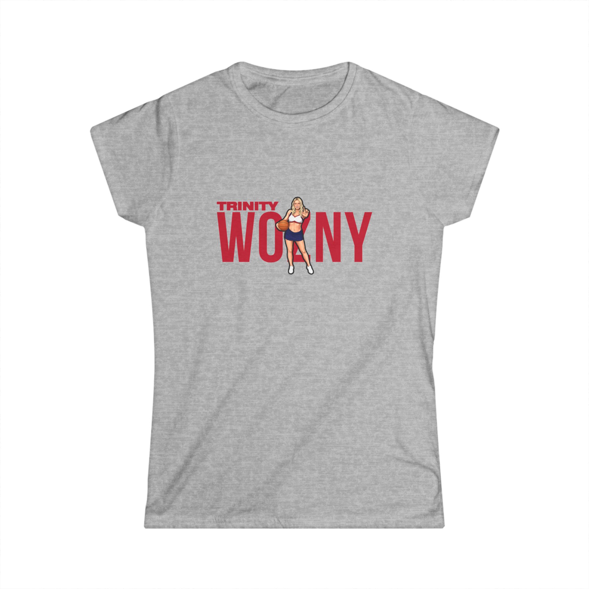 Women's Softstyle Tee — character_player_name in Grey