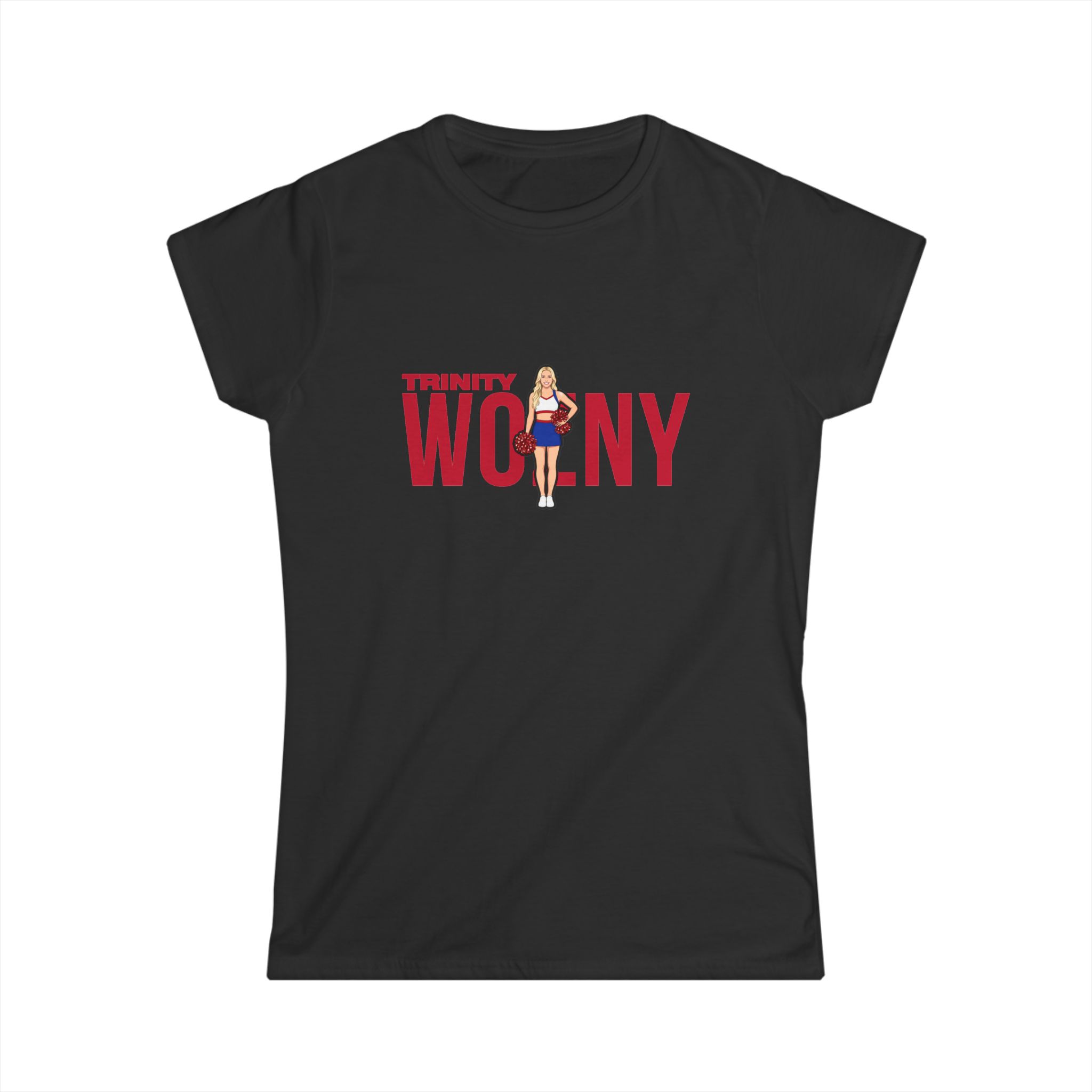 Women's Softstyle Tee — character_player_name in Black