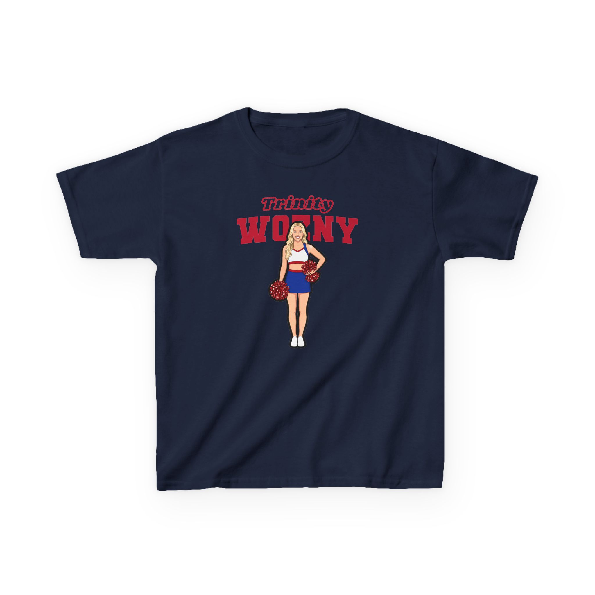 Youth Tee — character_name_arch in Navy