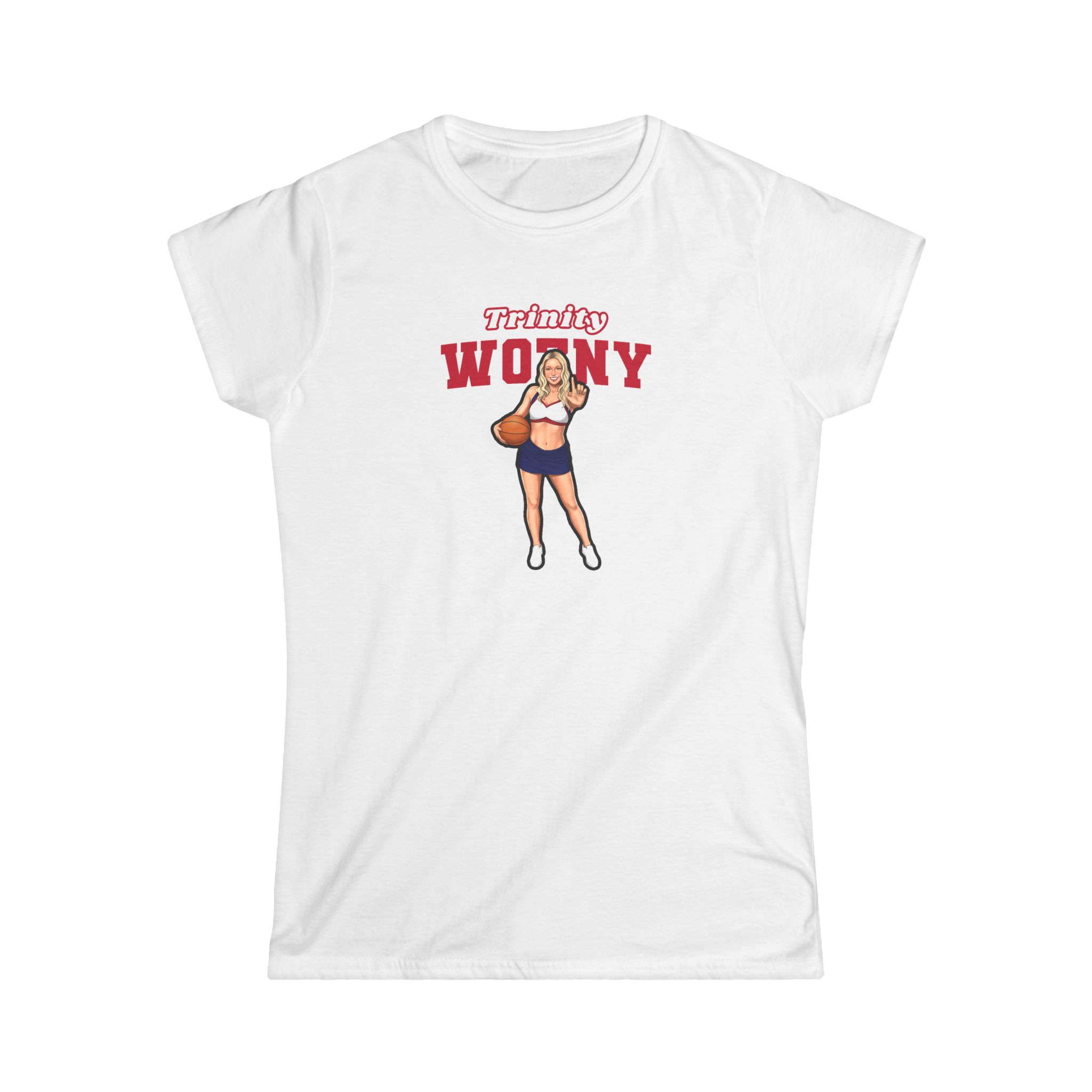Women's Softstyle Tee — character_name_arch in White