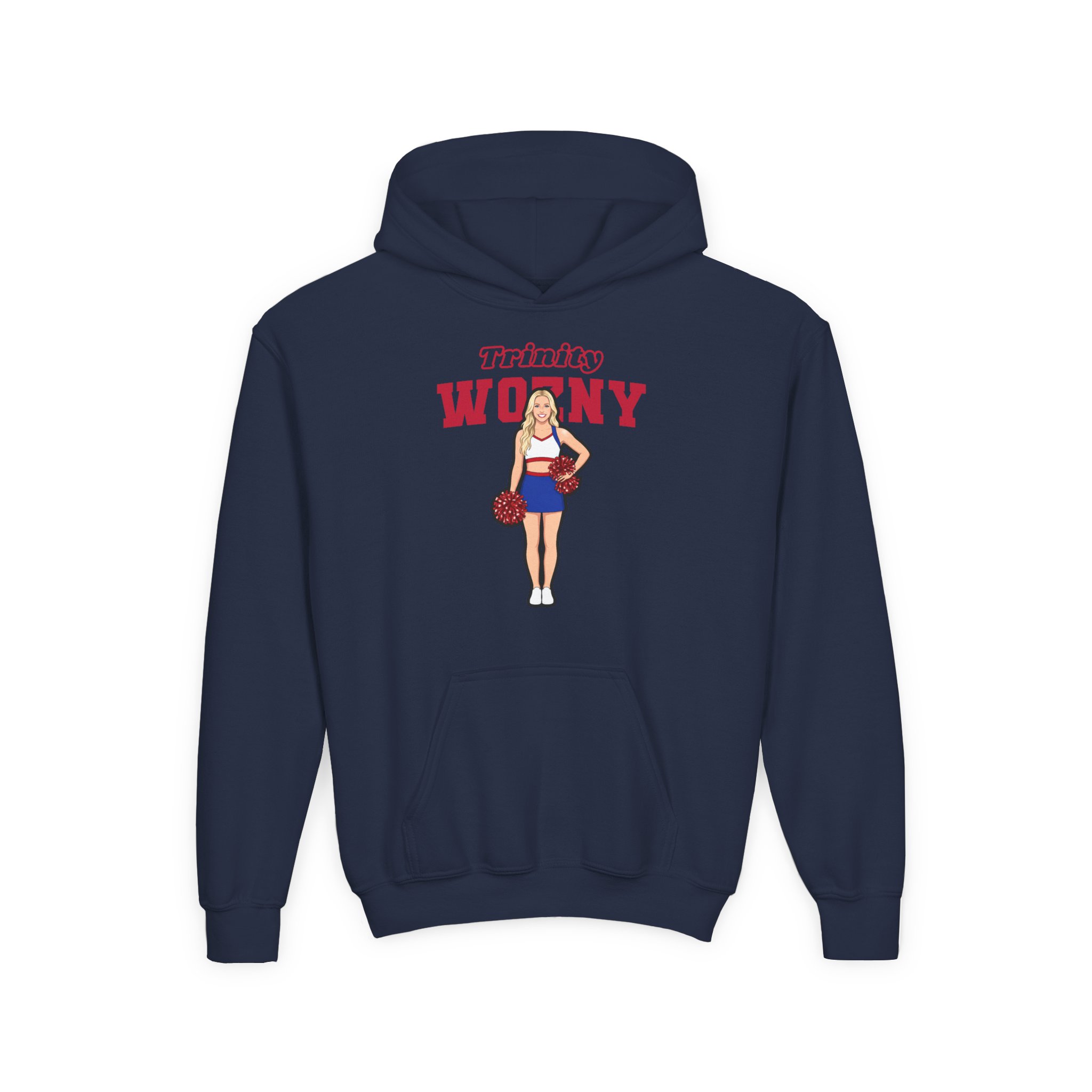 Youth Hoodie — character_name_arch in Navy