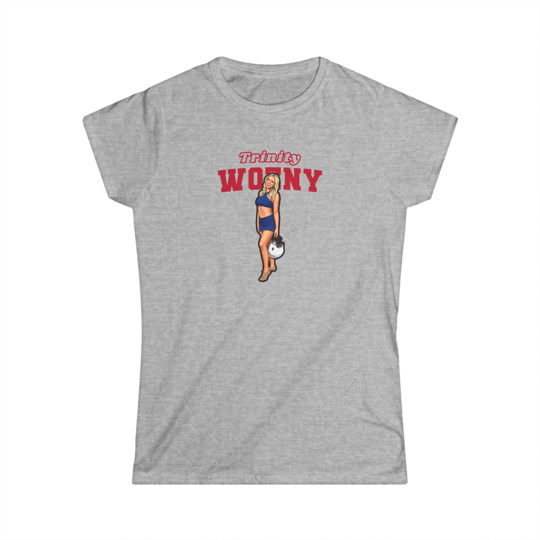 Women's Softstyle Tee — character_name_arch in Grey