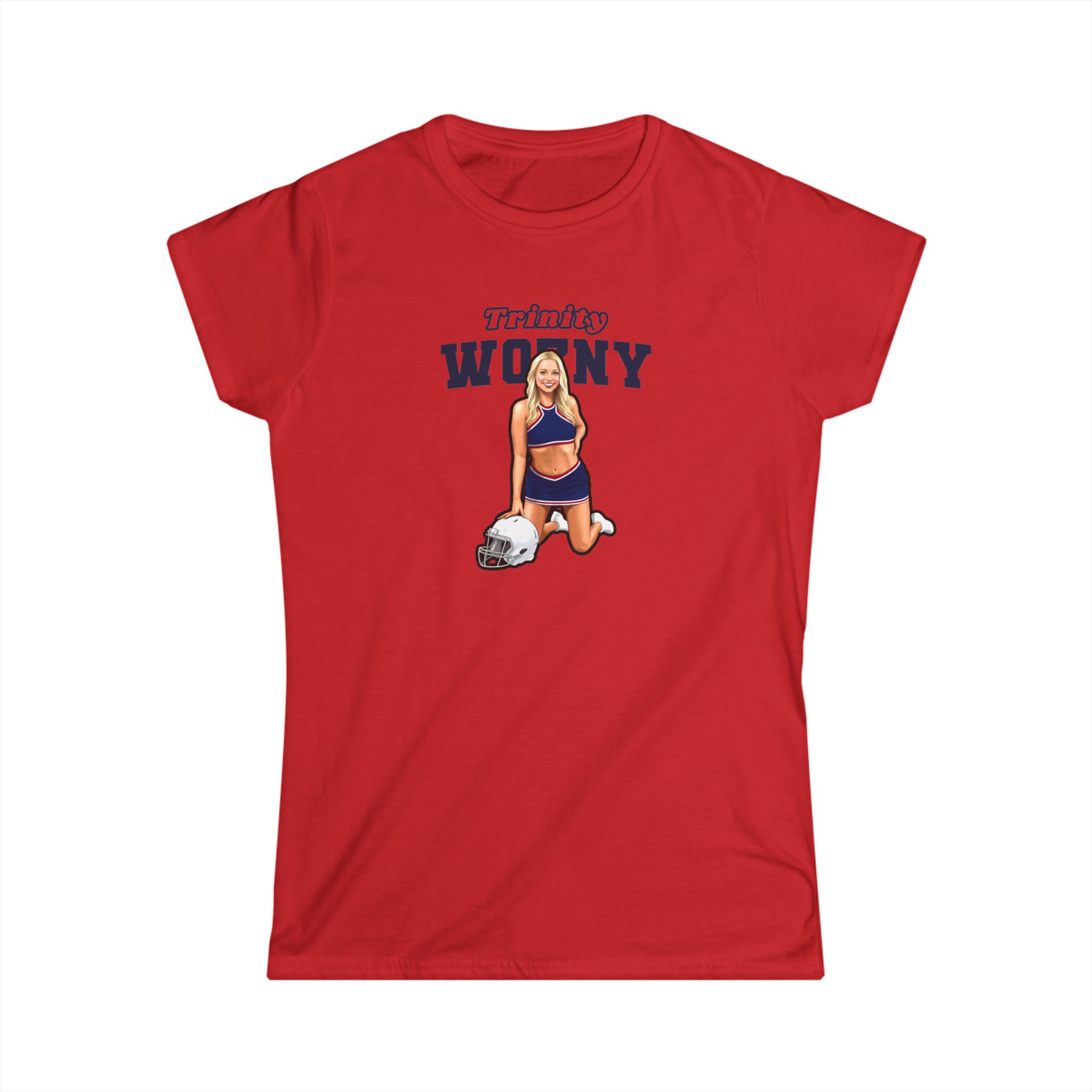 Women's Softstyle Tee — character_name_arch in Red
