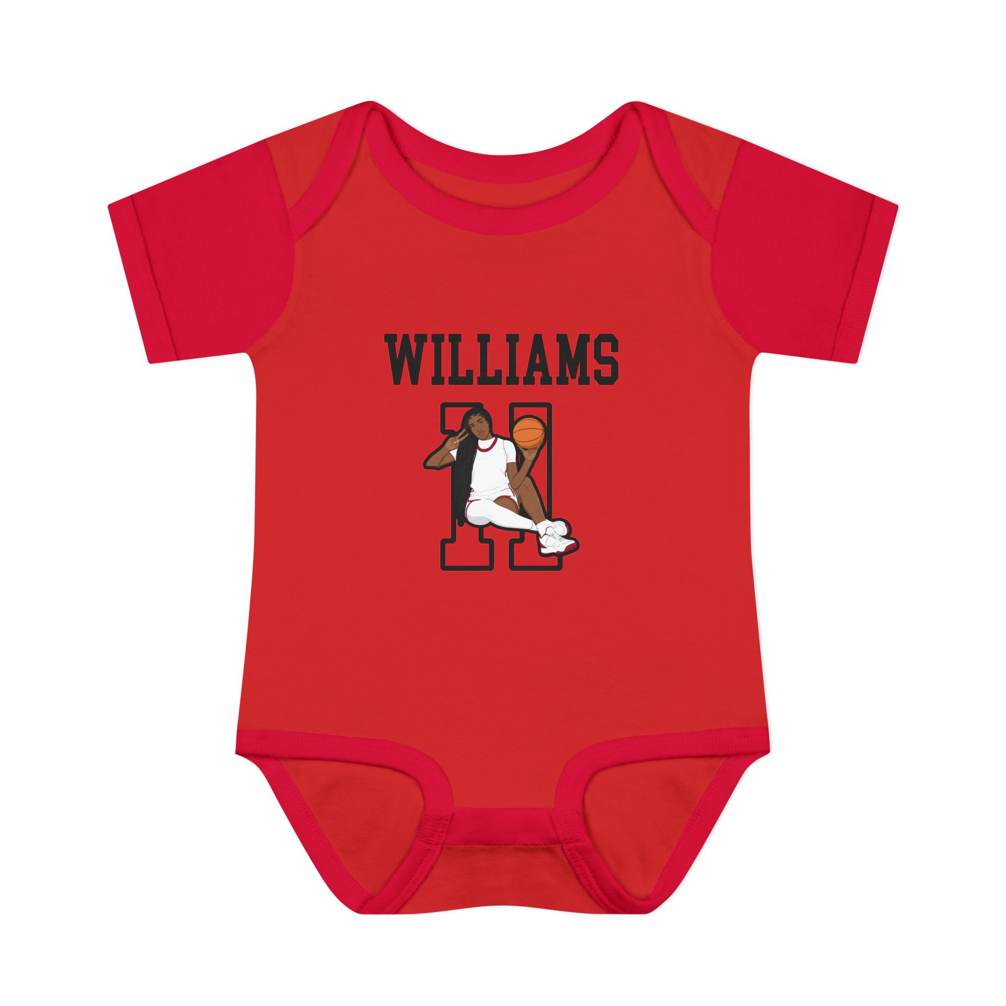 Baby Onesie — character_shirsey in Red