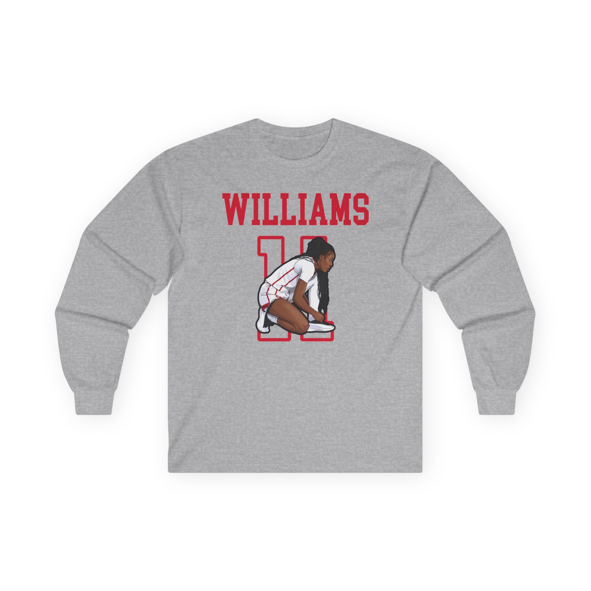 Long Sleeve Tee — character_shirsey in Grey