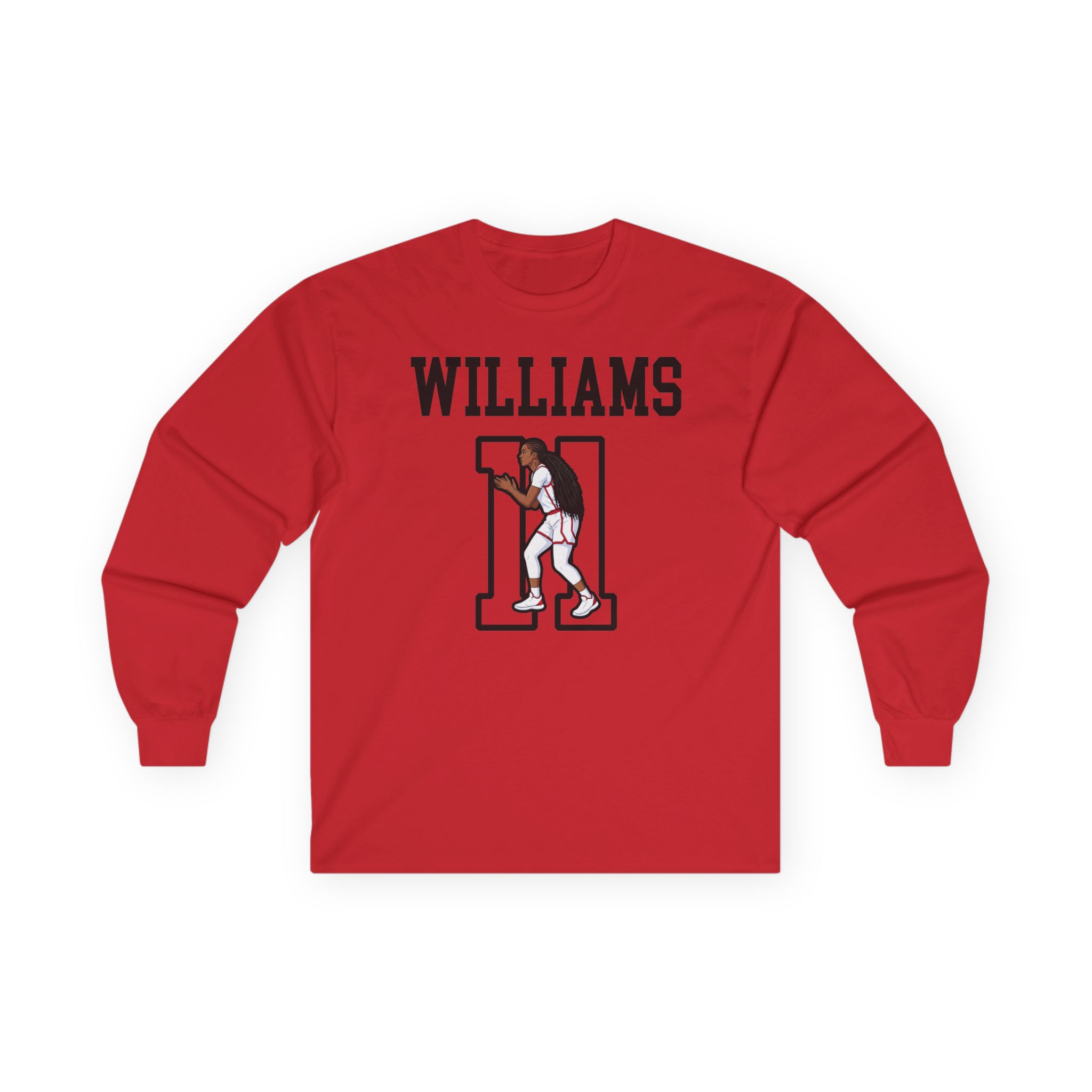 Long Sleeve Tee — character_shirsey in Red