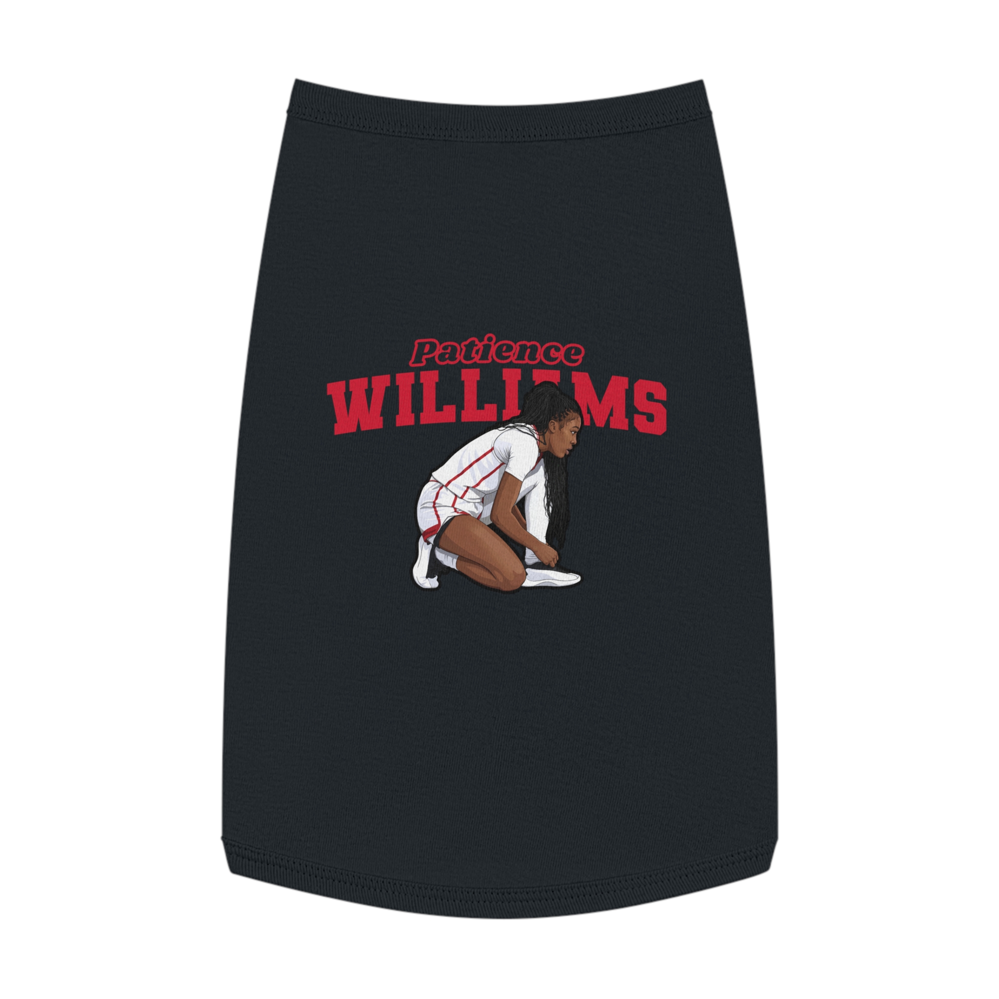 Pet Tank Top — character_name_arch in White