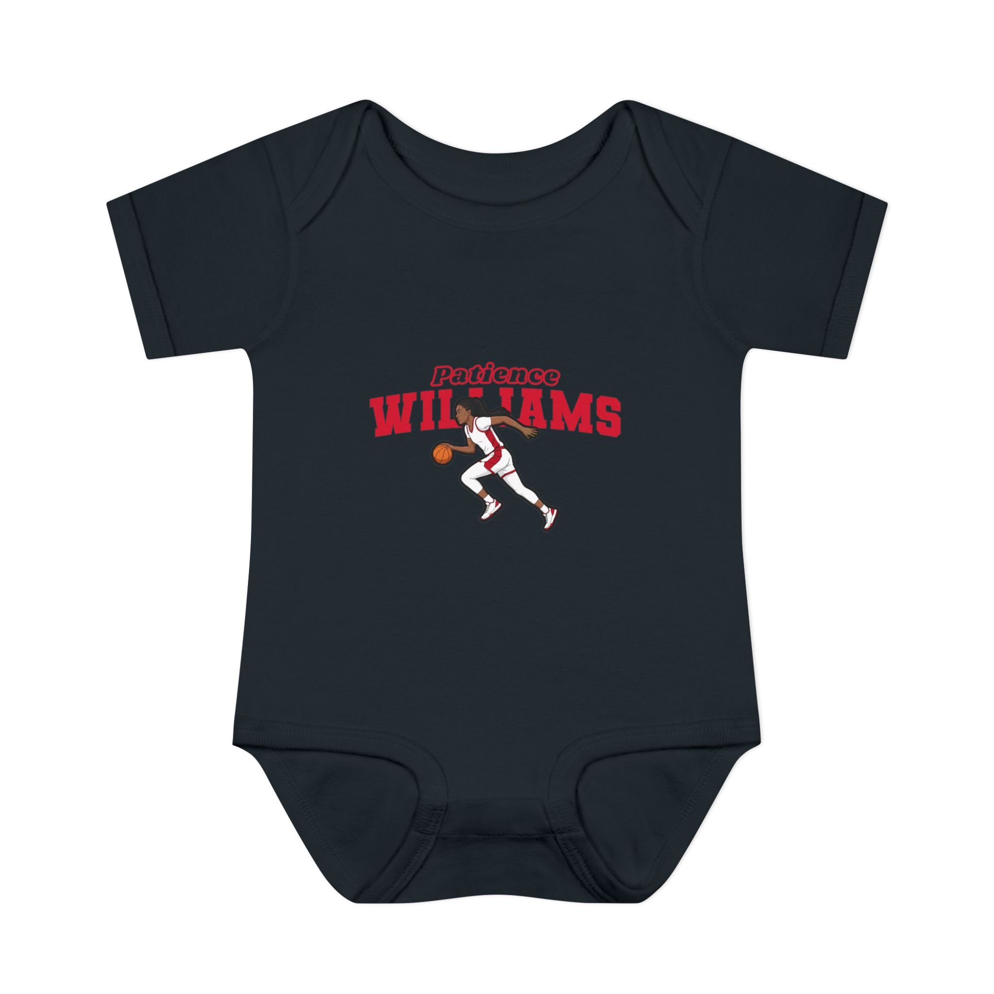 Baby Onesie — character_name_arch in Black