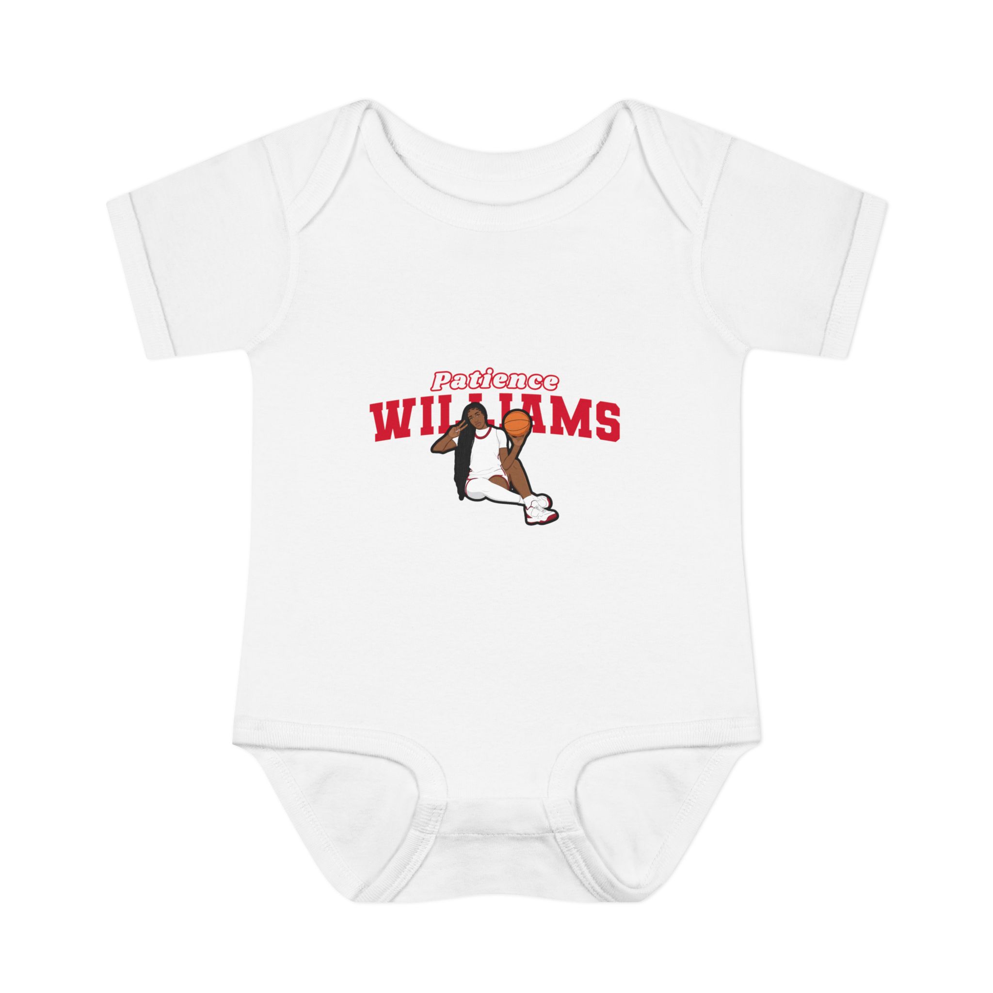 Baby Onesie — character_name_arch in White