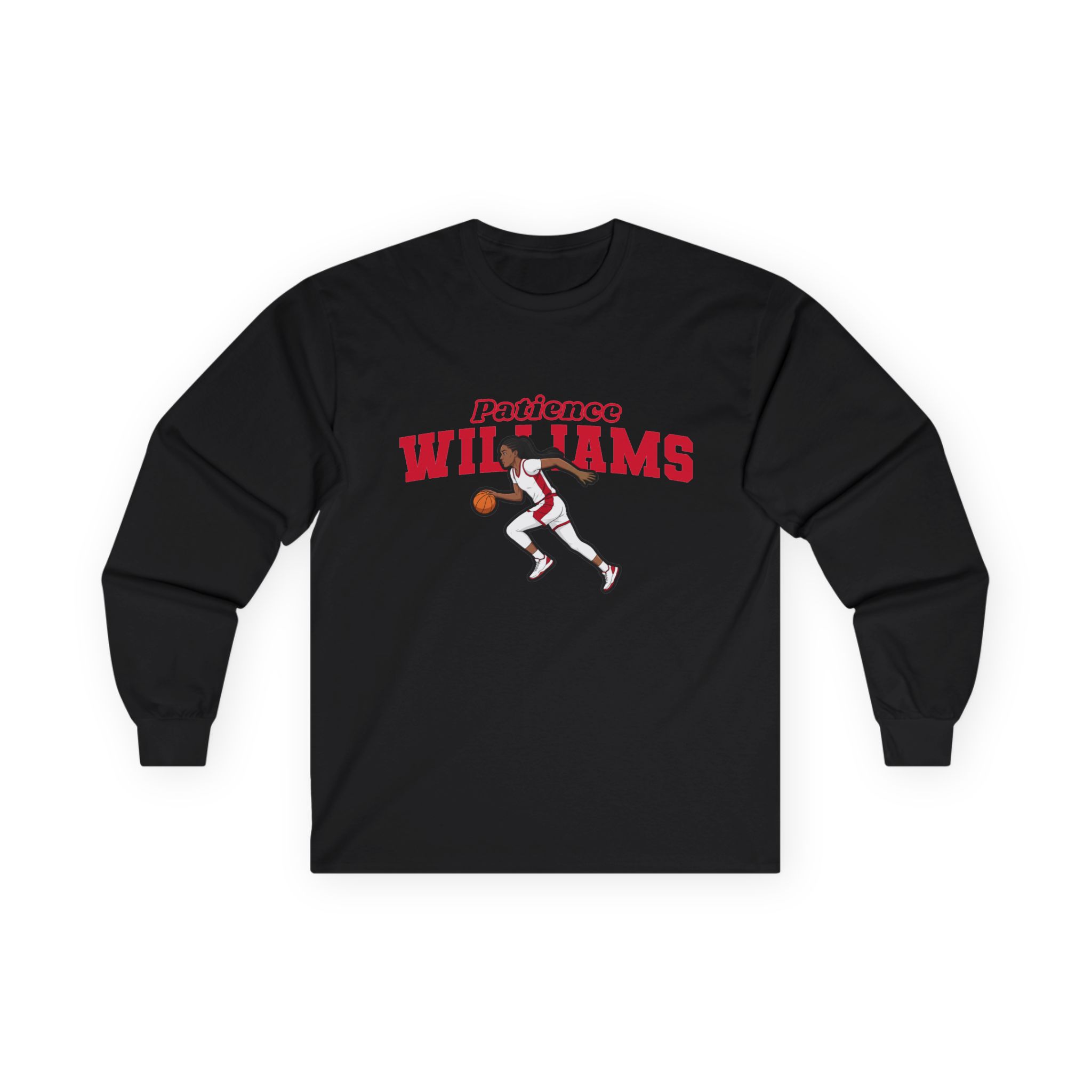 Long Sleeve Tee — character_name_arch in Black