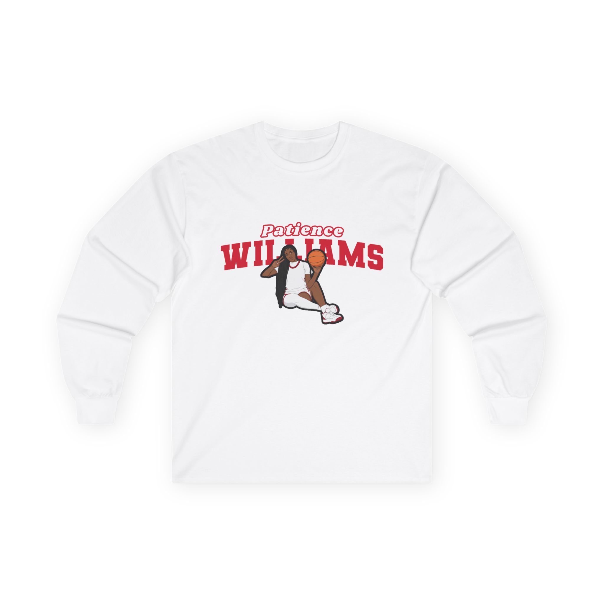 Long Sleeve Tee — character_name_arch in White