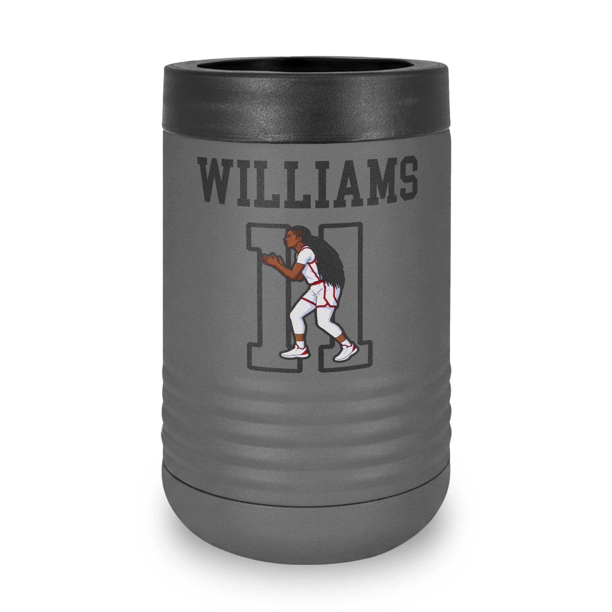 Stainless Can Cooler — character_shirsey in Grey