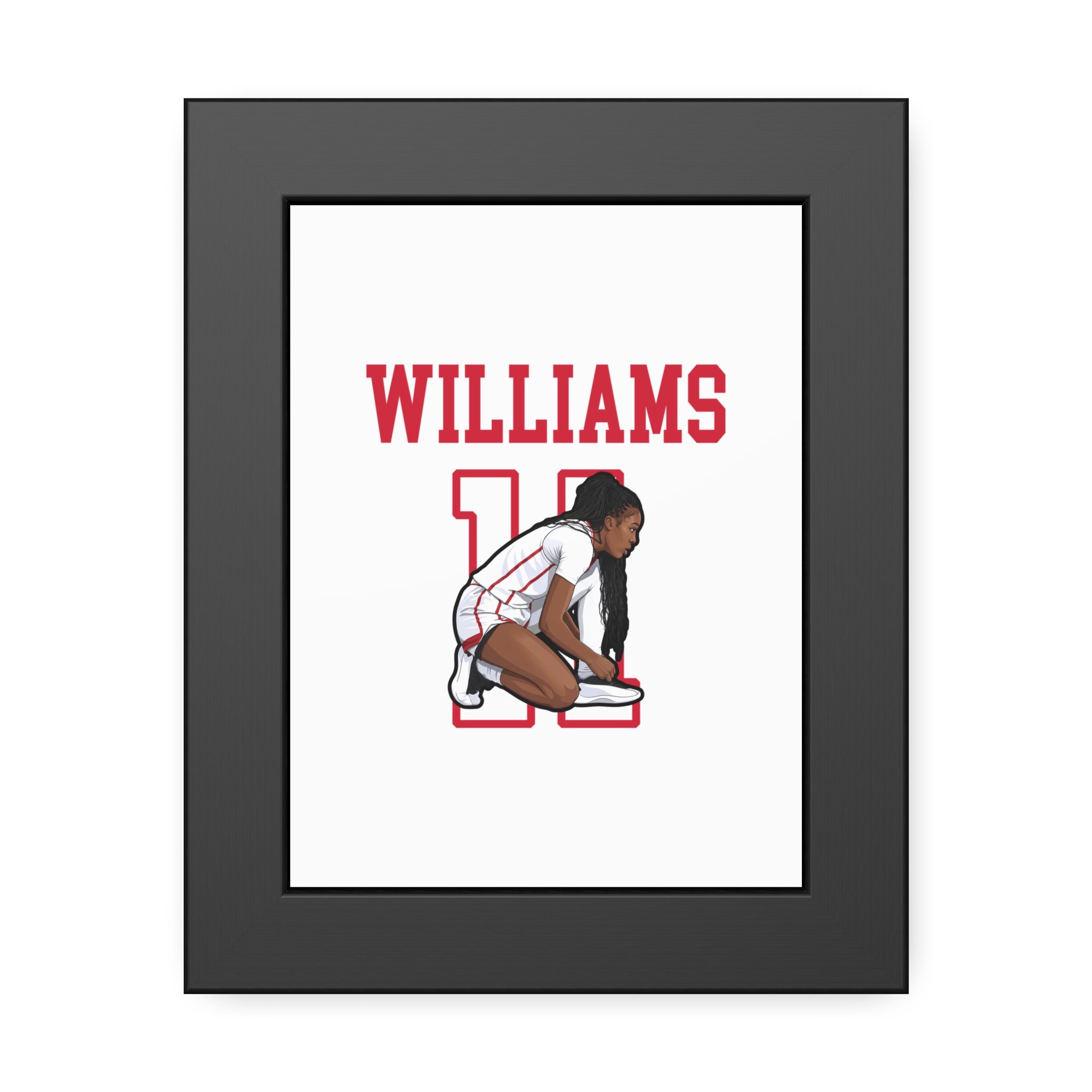 Framed Poster — character_shirsey in Black
