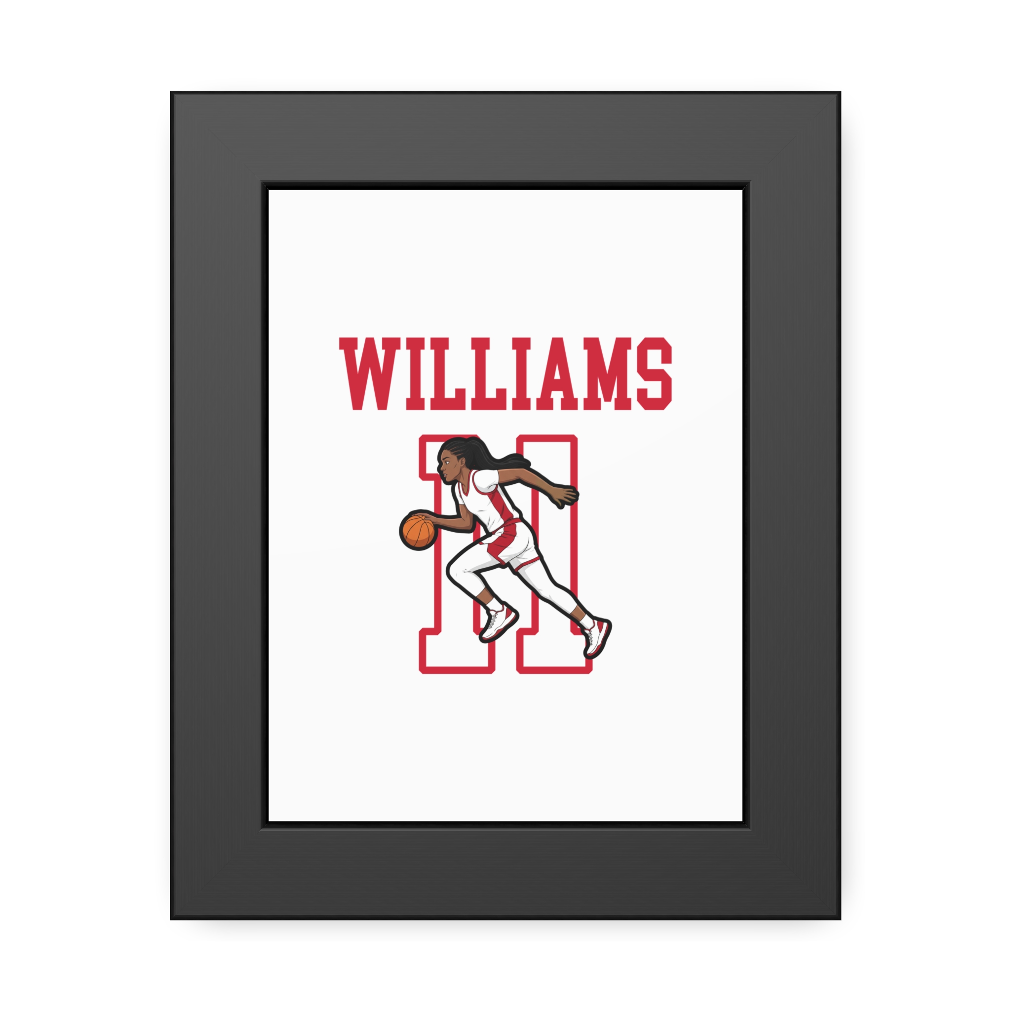 Framed Poster — character_shirsey in Black