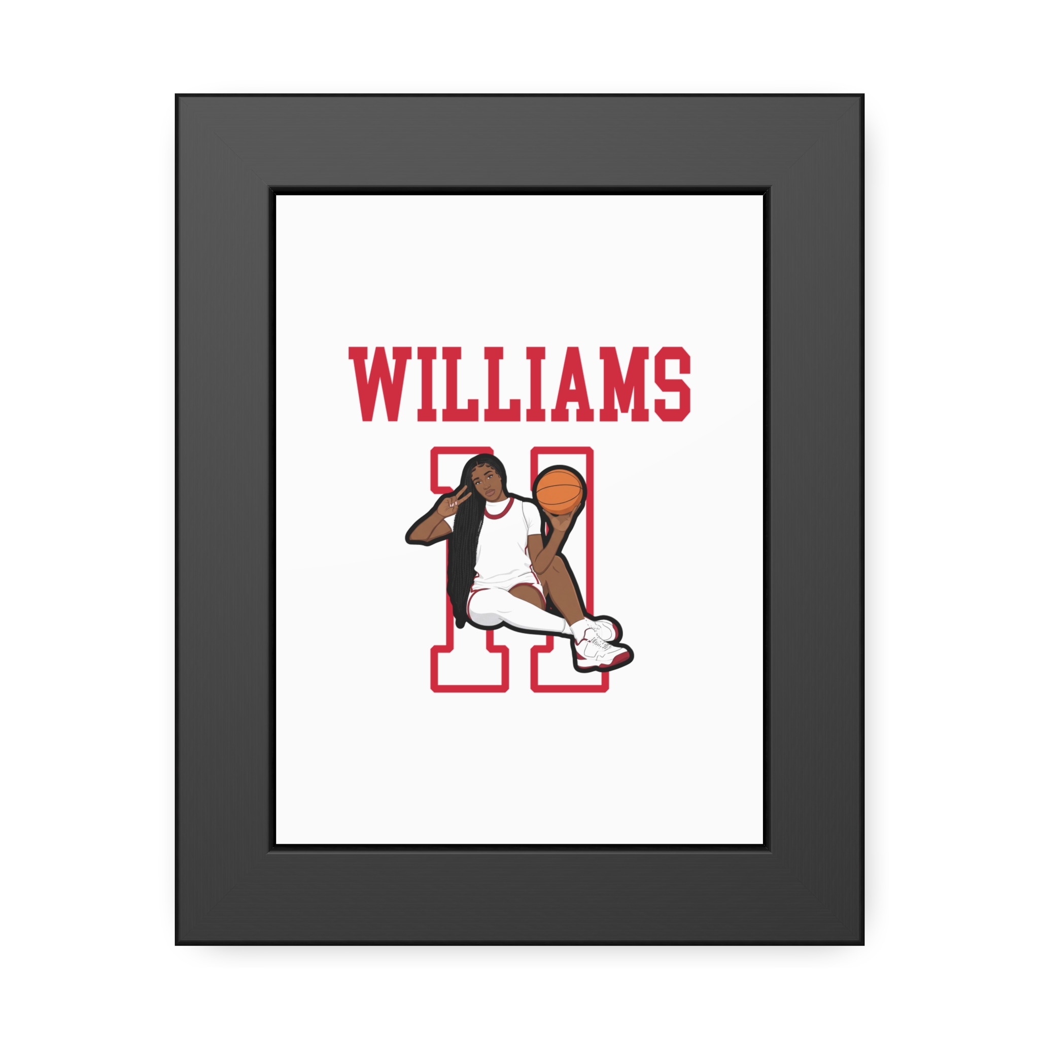 Framed Poster — character_shirsey in Black