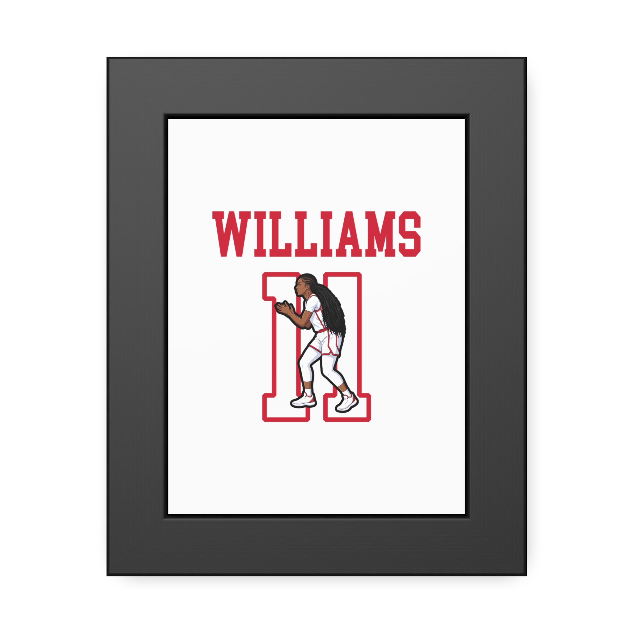 Framed Poster — character_shirsey in Black