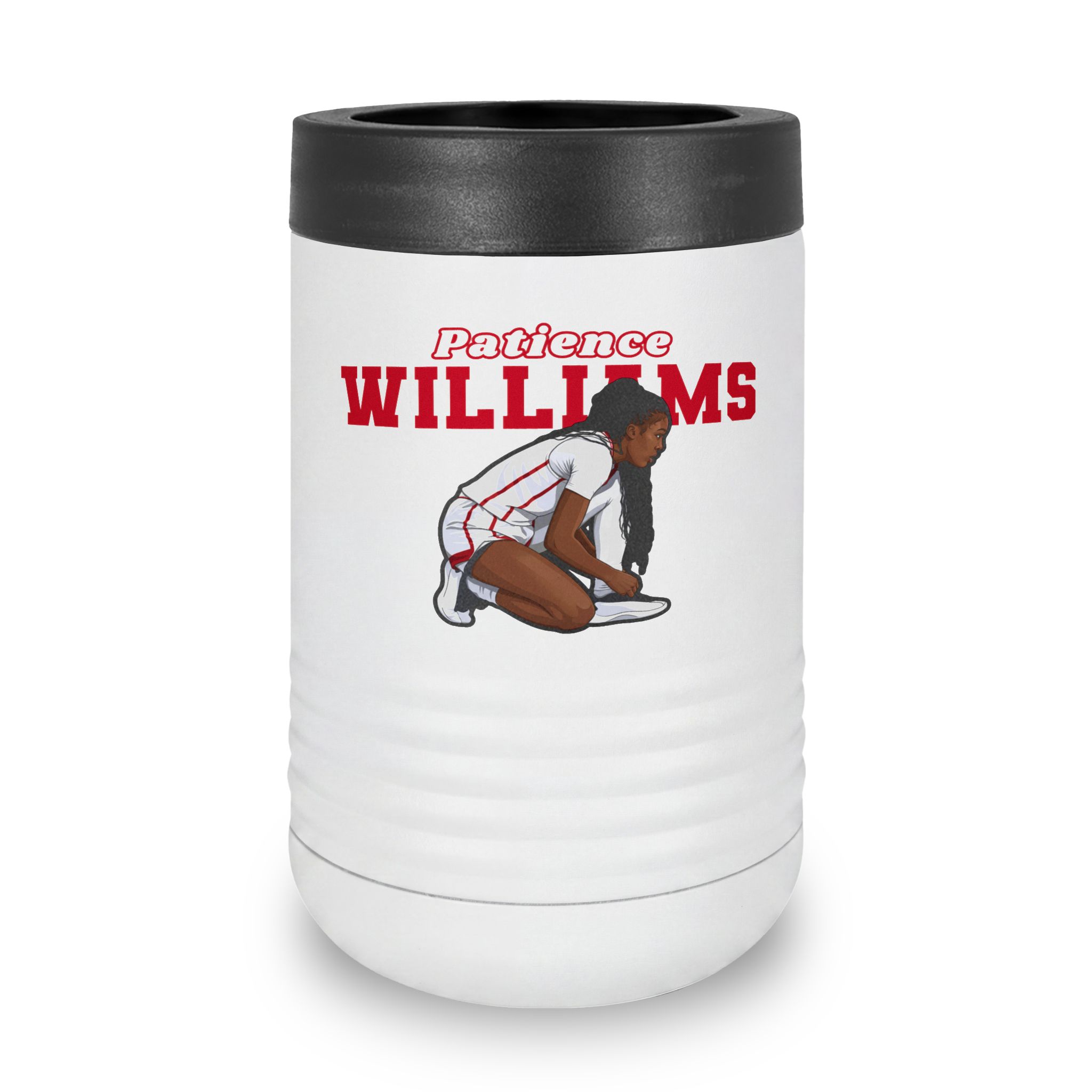 Stainless Can Cooler — character_name_arch in White