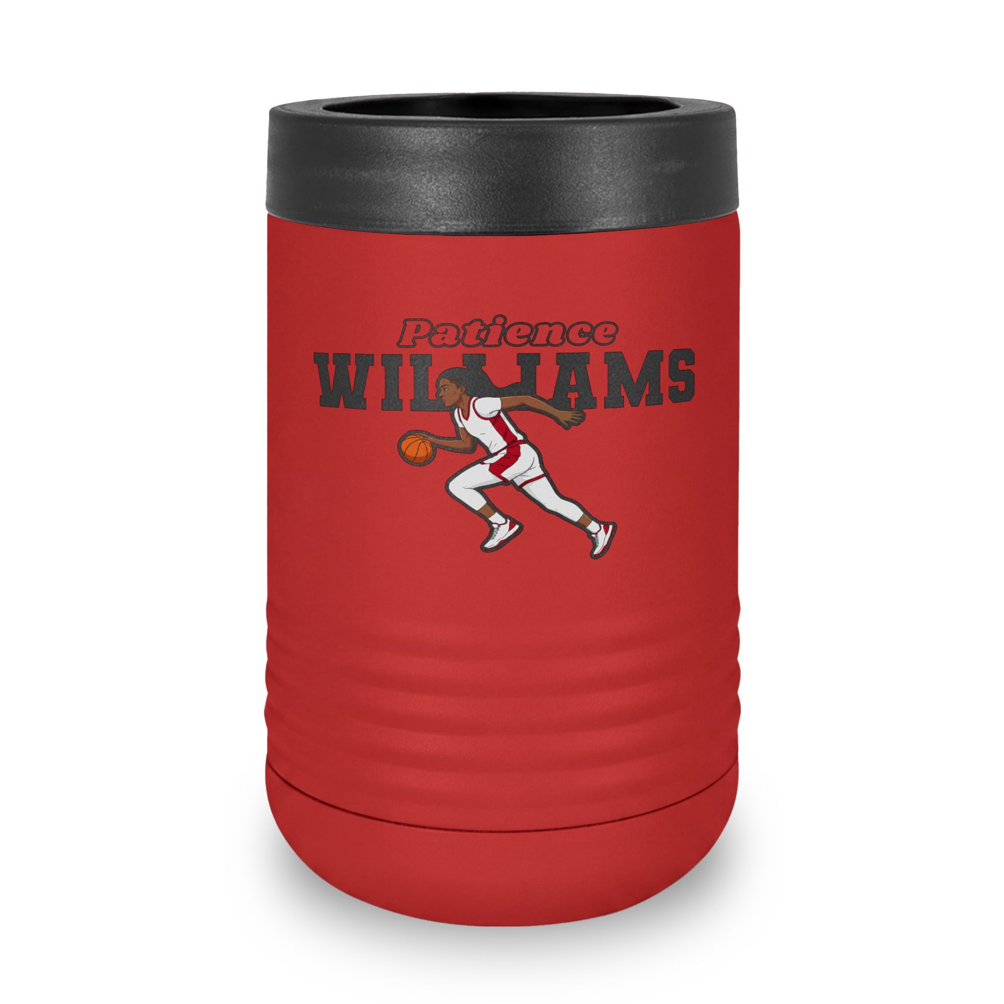 Stainless Can Cooler — character_name_arch in Red