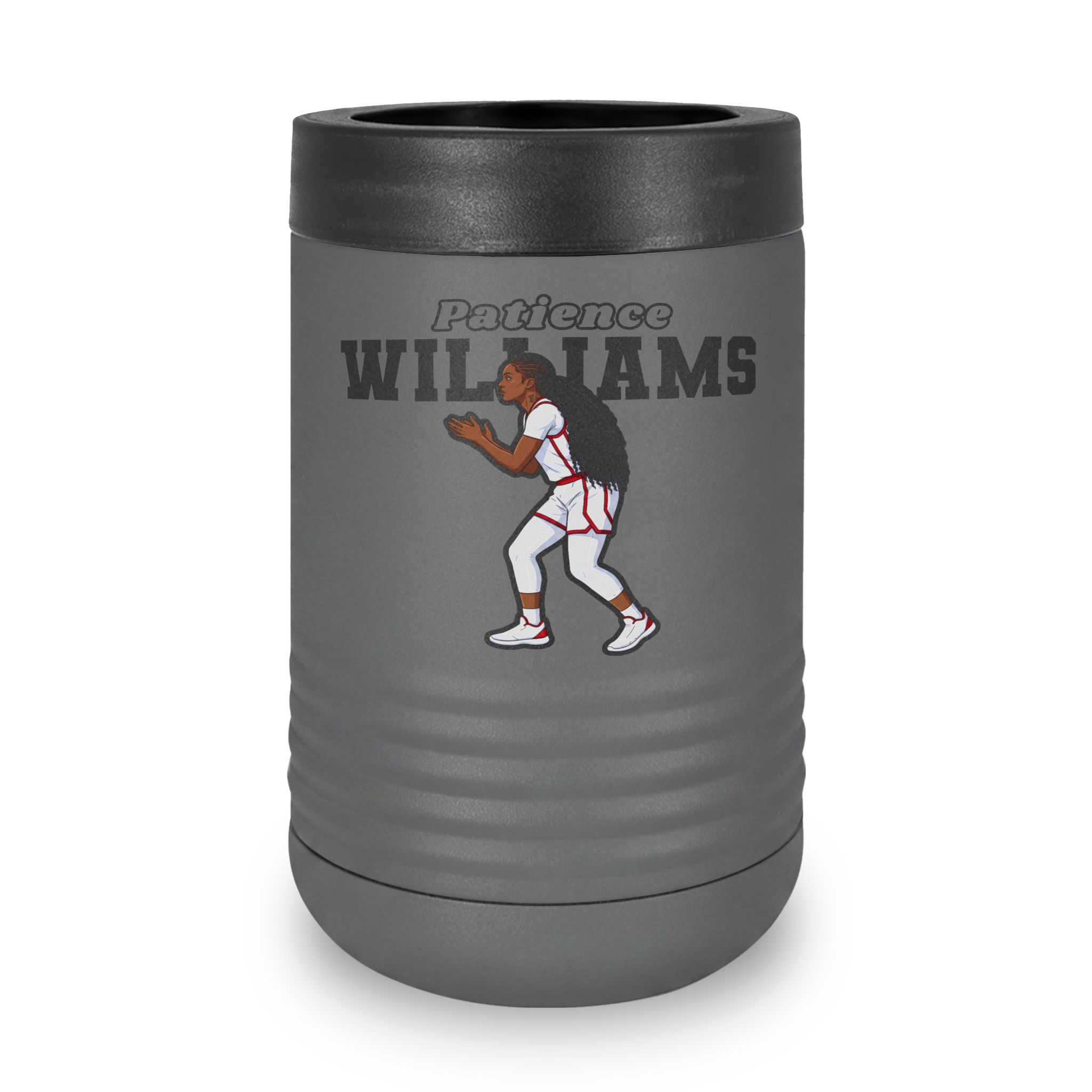 Stainless Can Cooler — character_name_arch in Grey