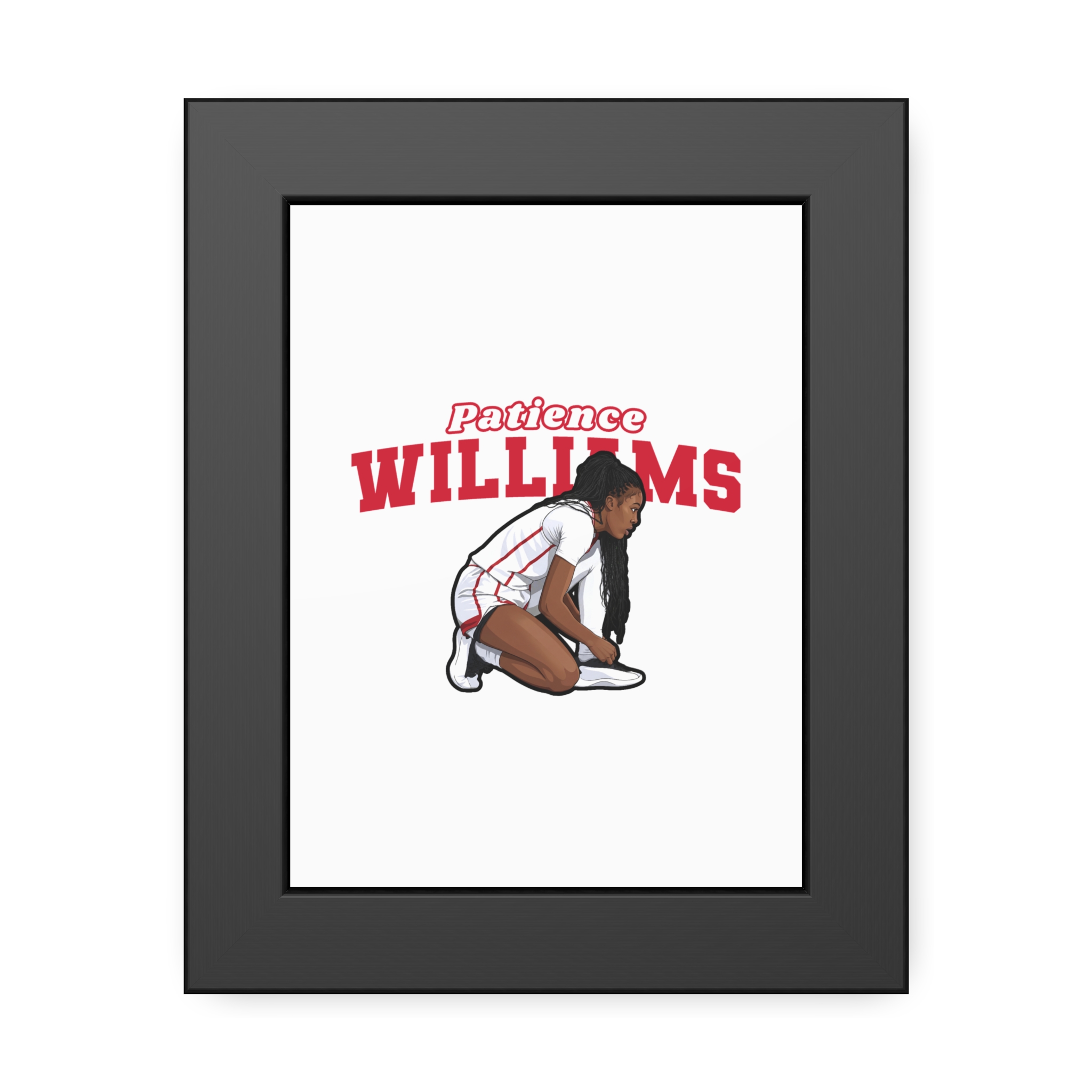 Framed Poster — character_name_arch in Black