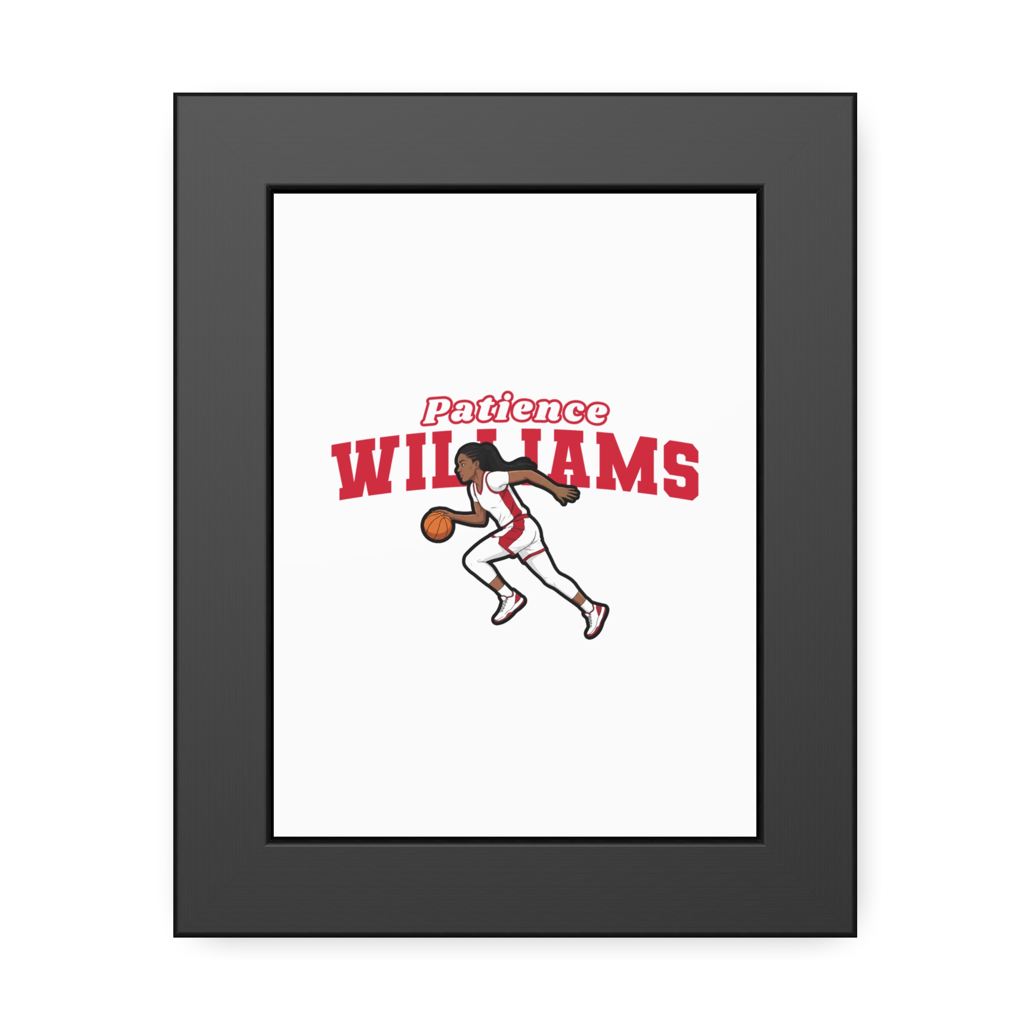 Framed Poster — character_name_arch in Black