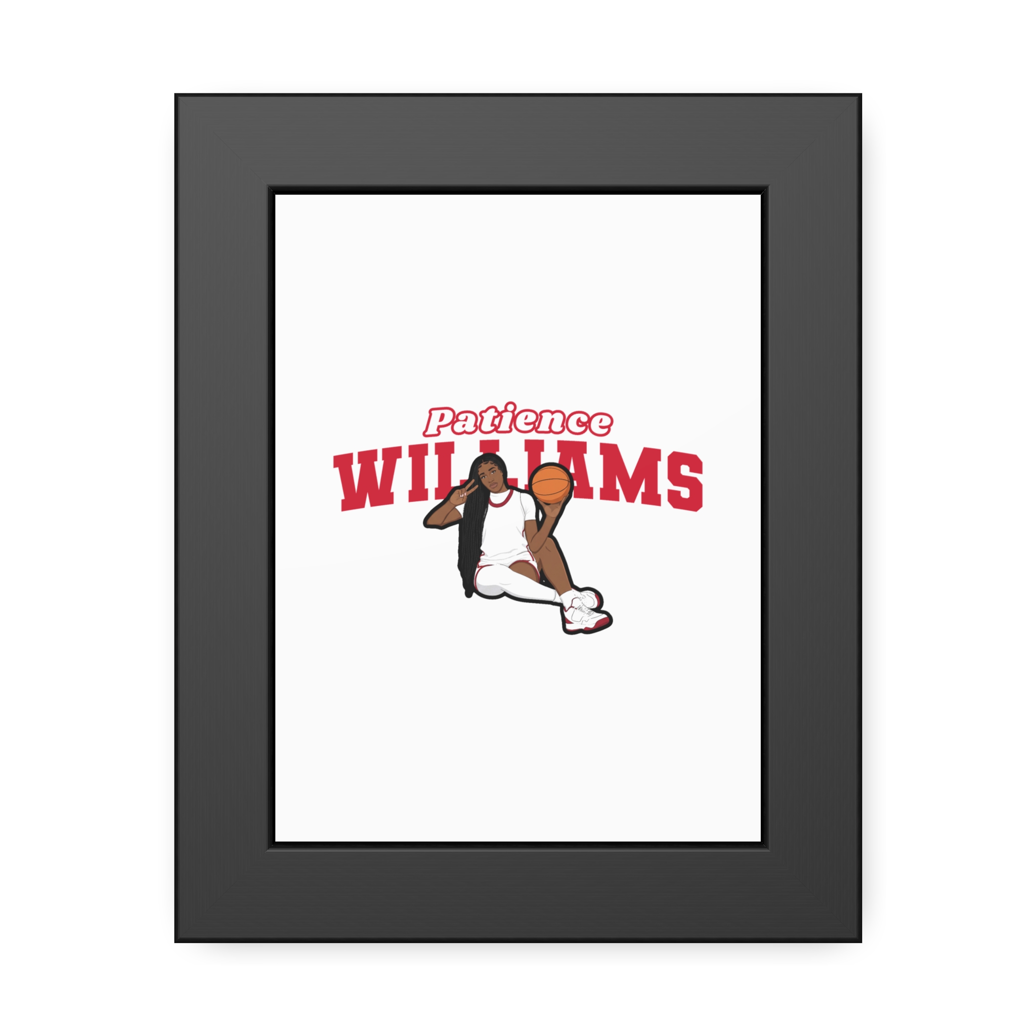 Framed Poster — character_name_arch in Black