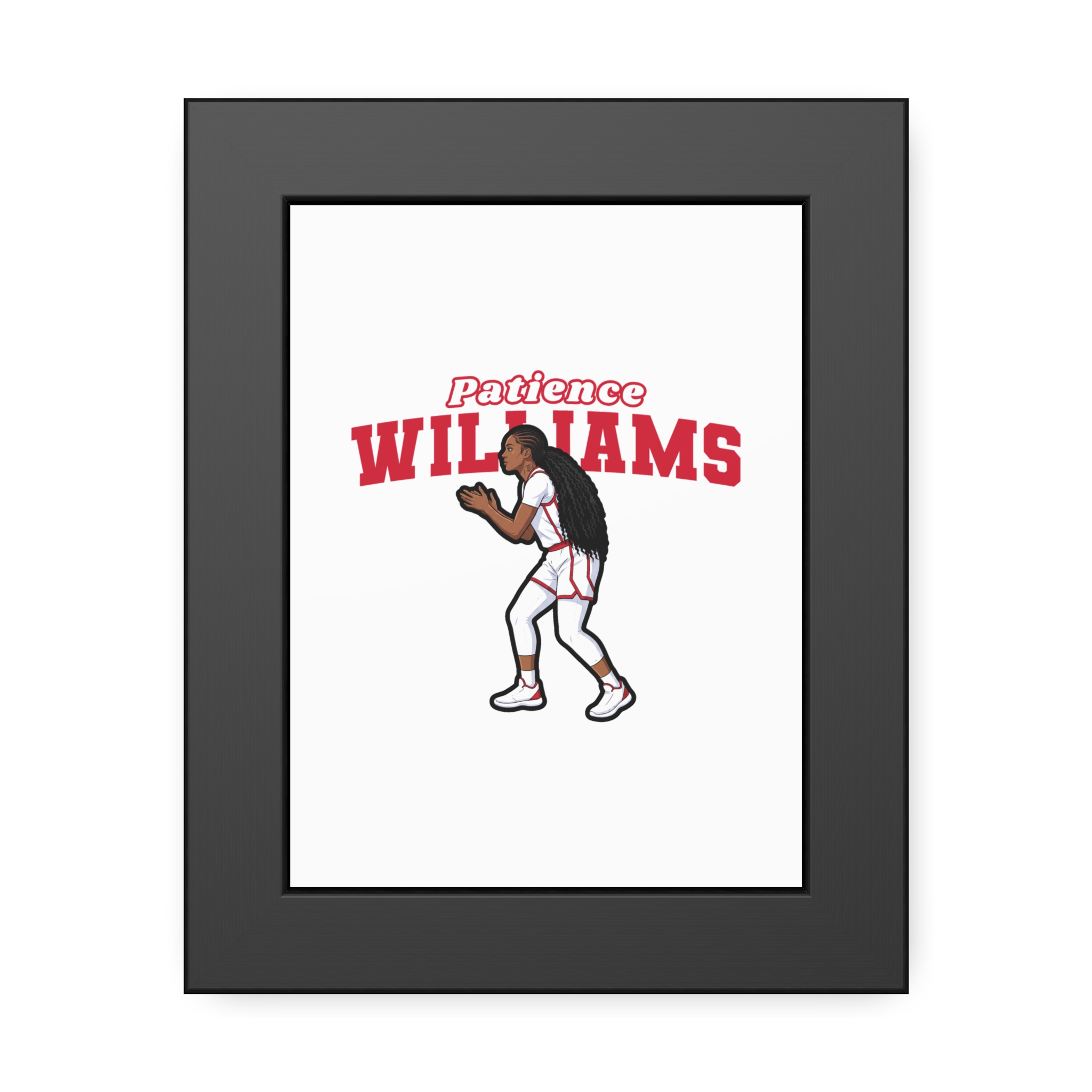 Framed Poster — character_name_arch in Black