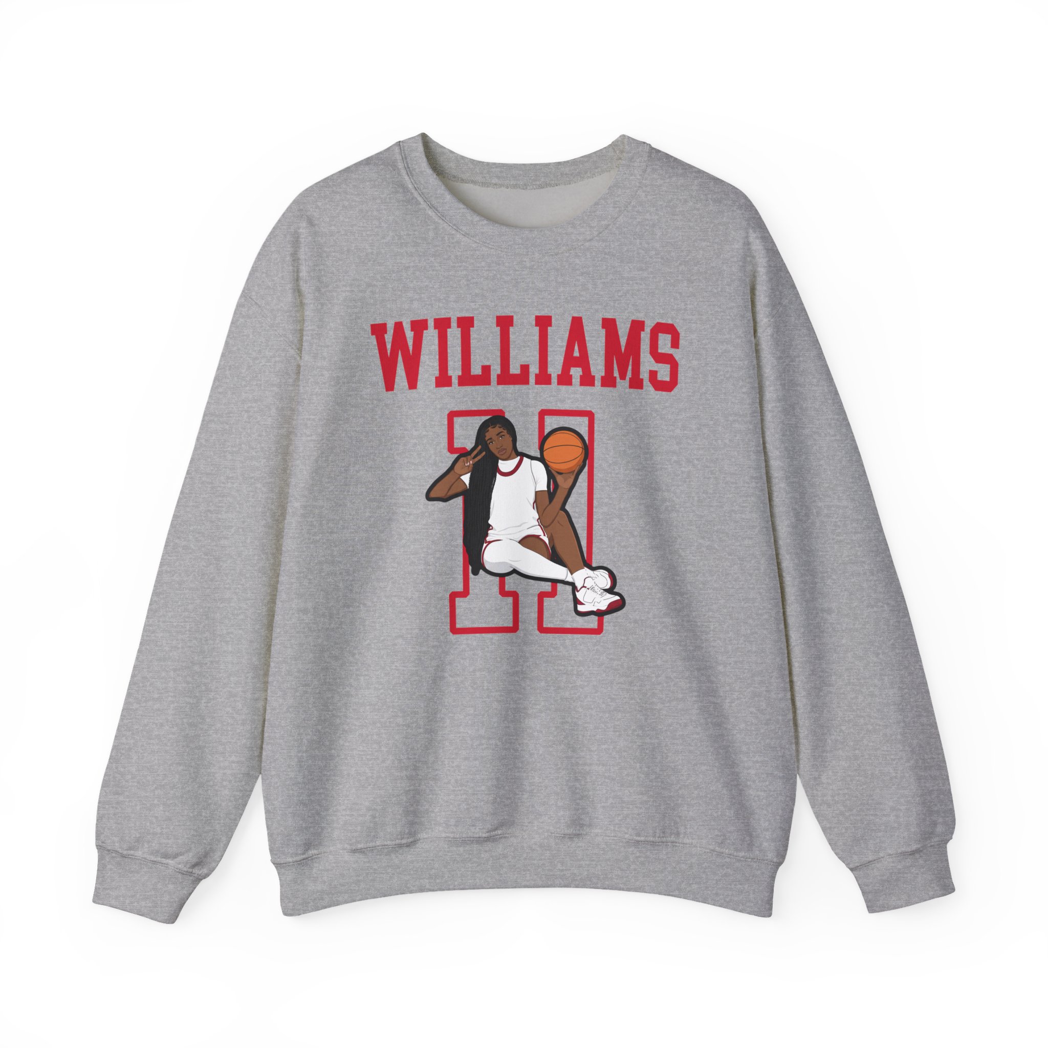 Crewneck Sweatshirt — character_shirsey in Grey