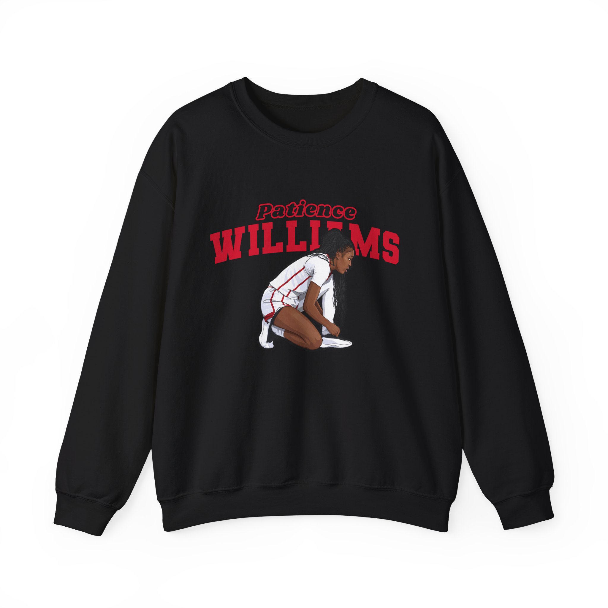 Crewneck Sweatshirt — character_name_arch in Black