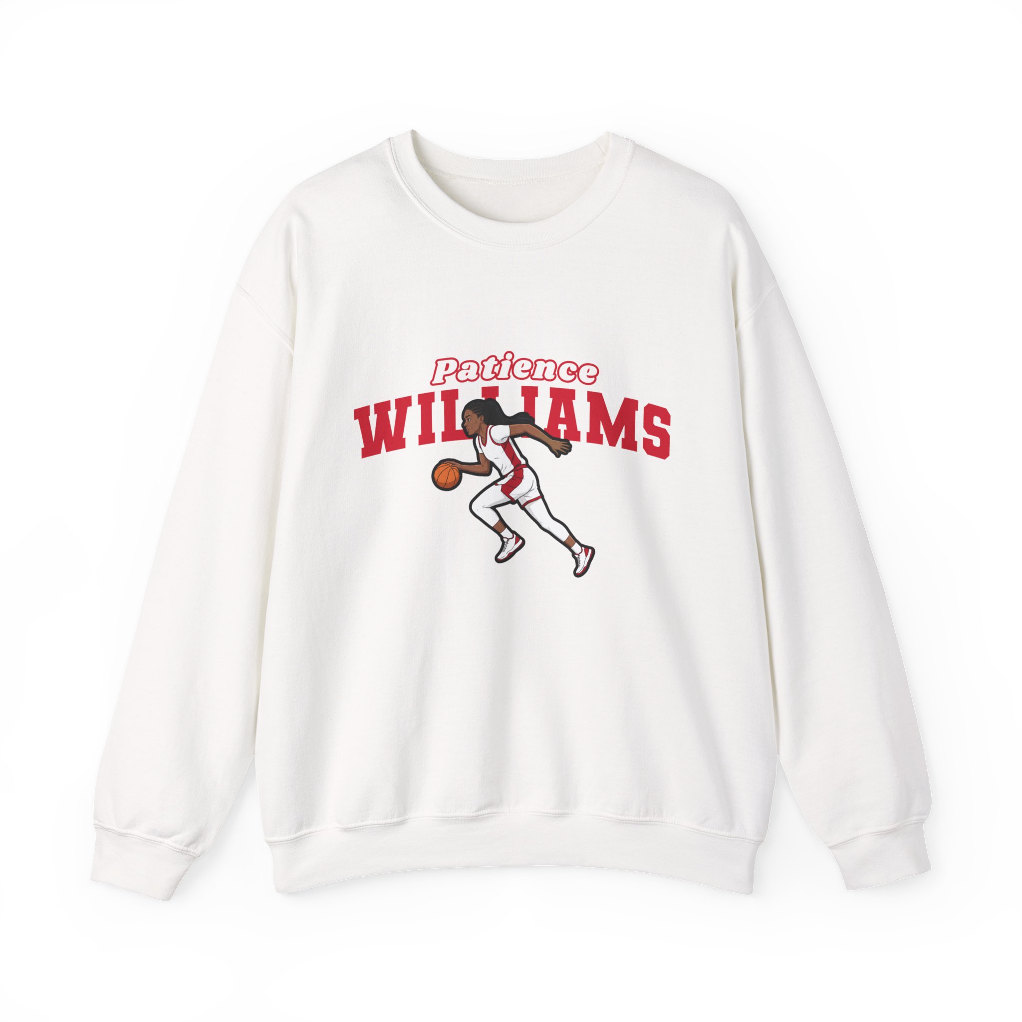 Crewneck Sweatshirt — character_name_arch in White