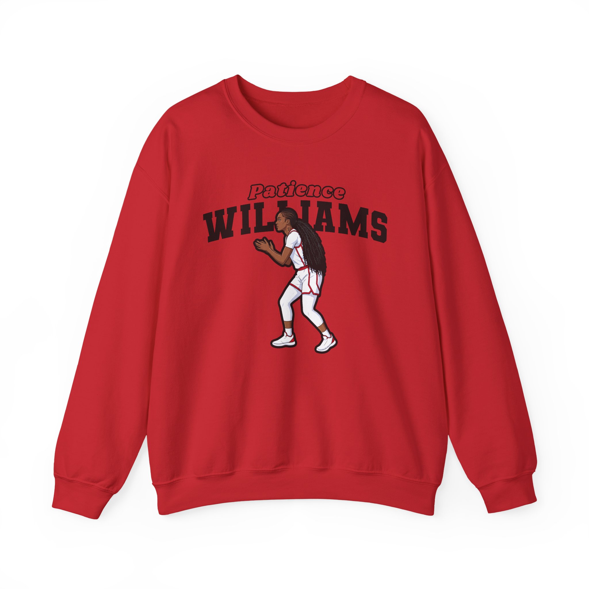 Crewneck Sweatshirt — character_name_arch in Red
