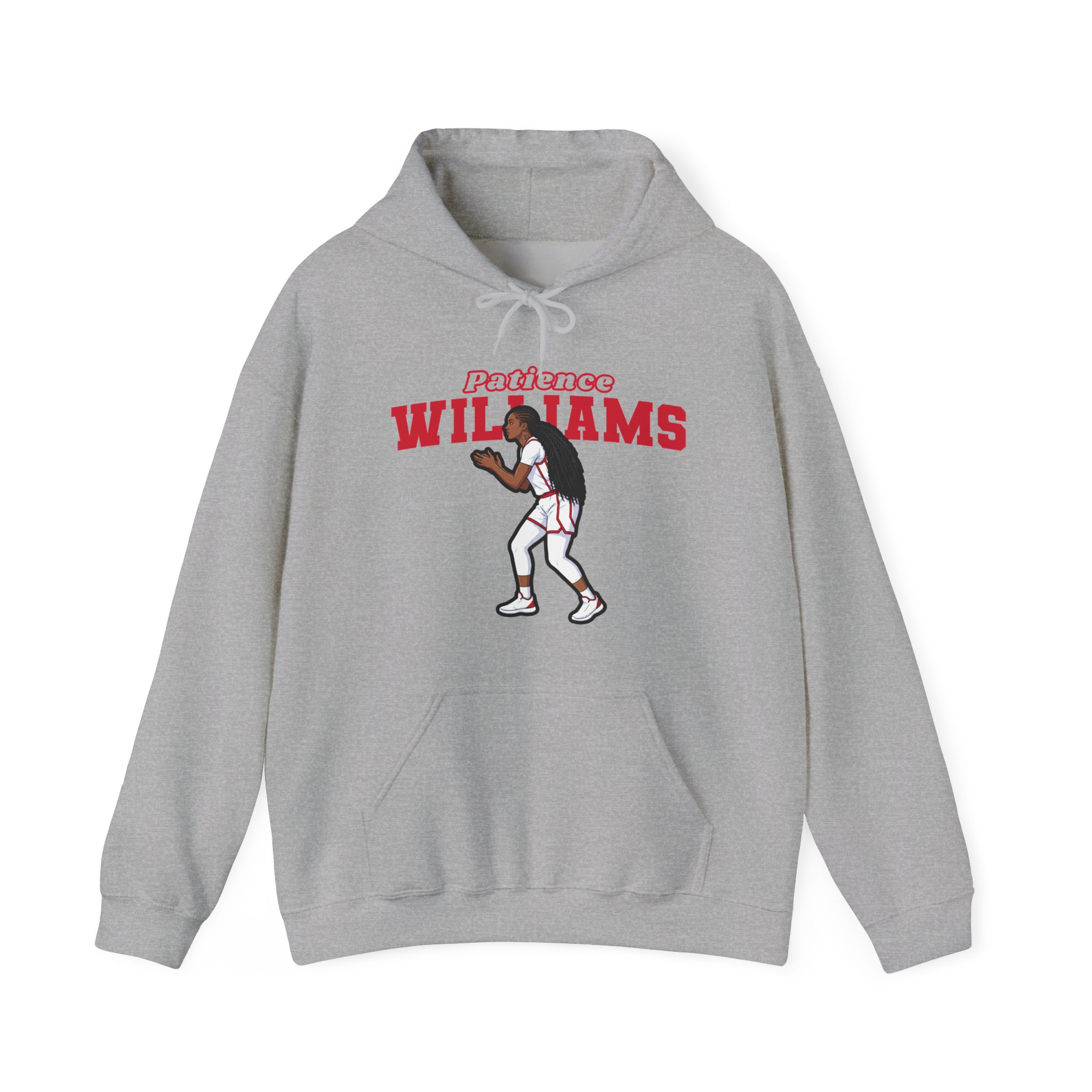 Hoodie — character_name_arch in Grey