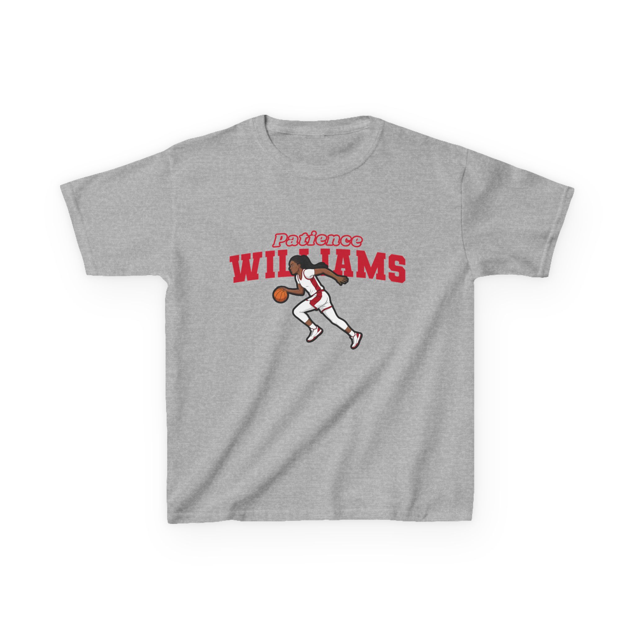 Youth Tee — character_name_arch in Grey
