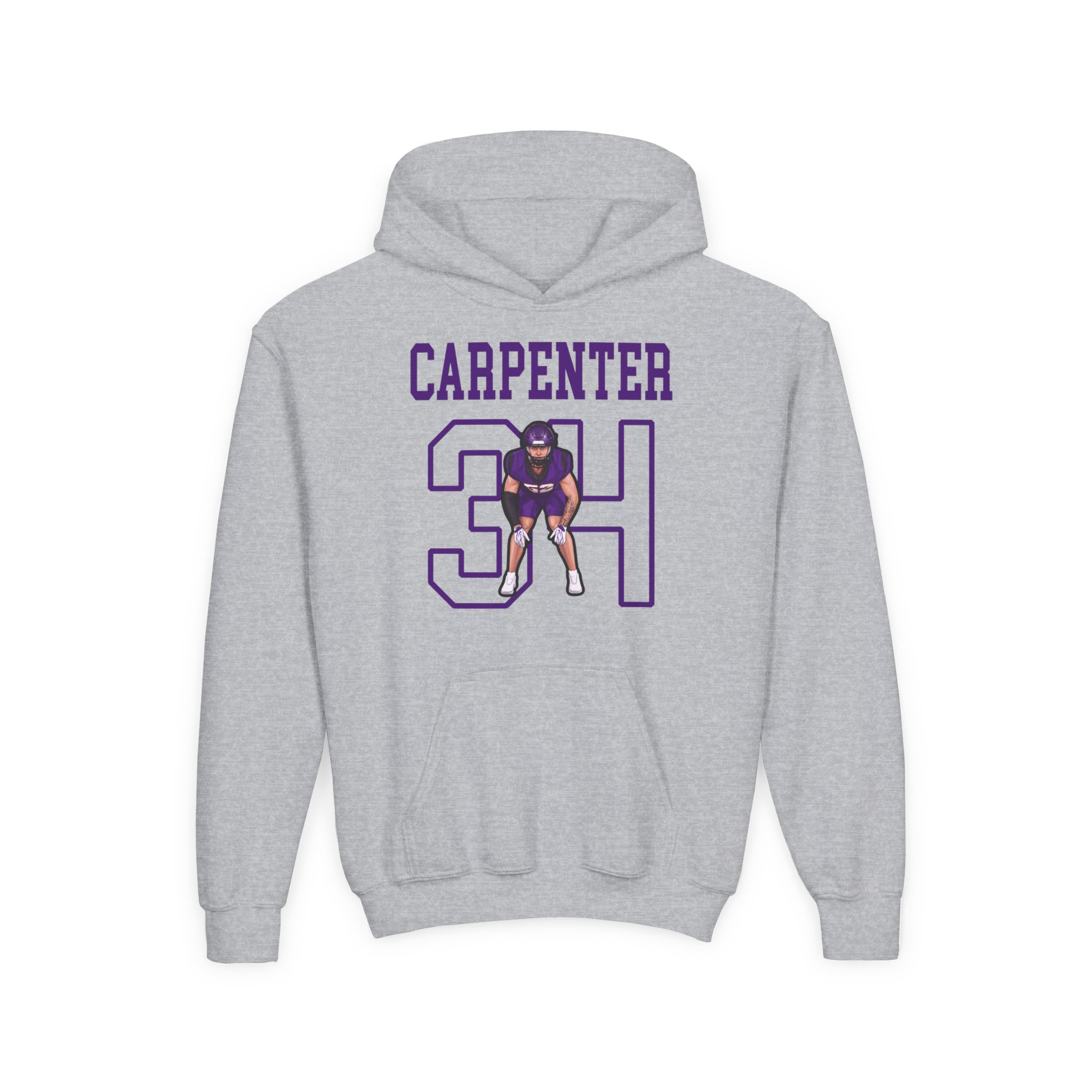 Youth Hoodie — character_shirsey in Grey
