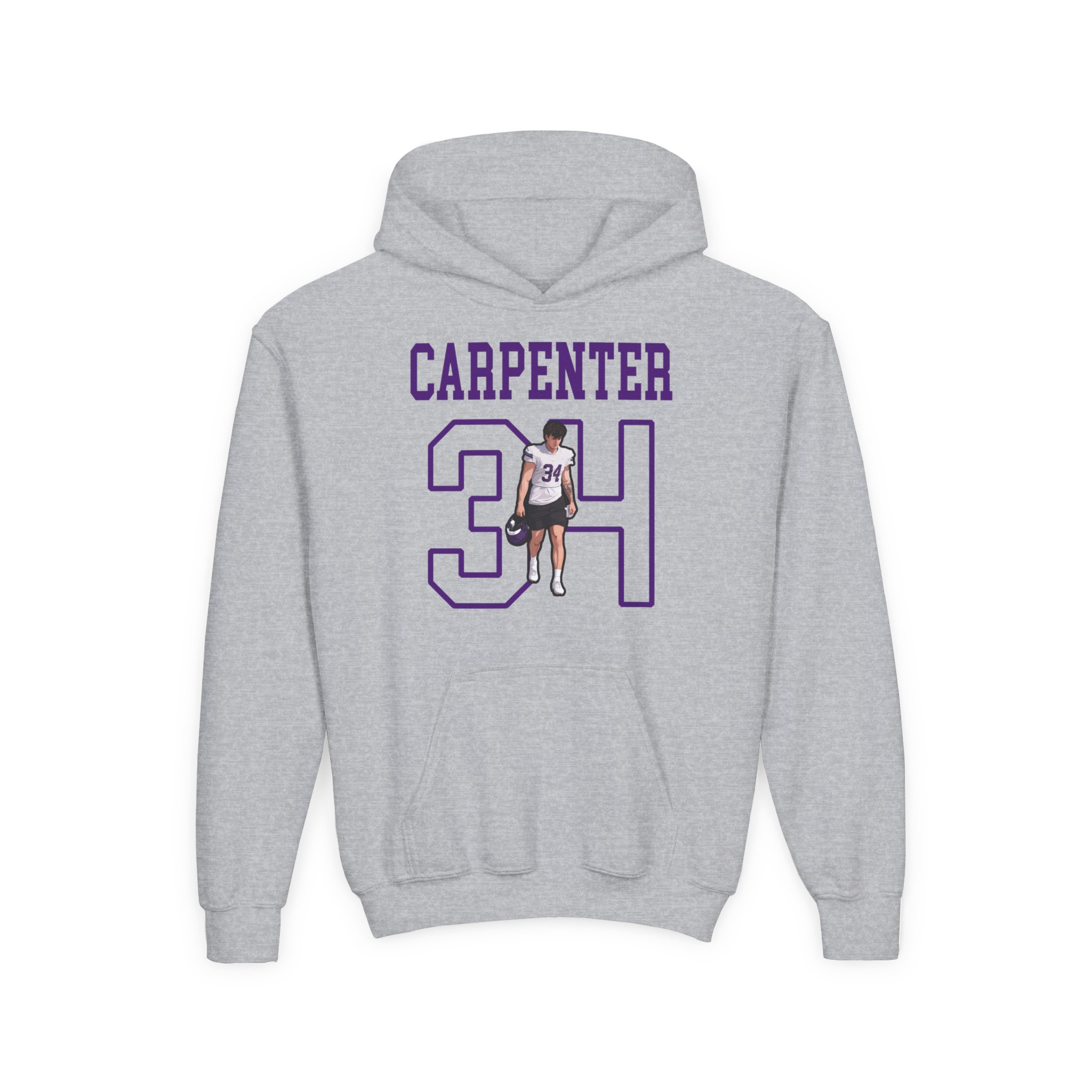 Youth Hoodie — character_shirsey in Grey